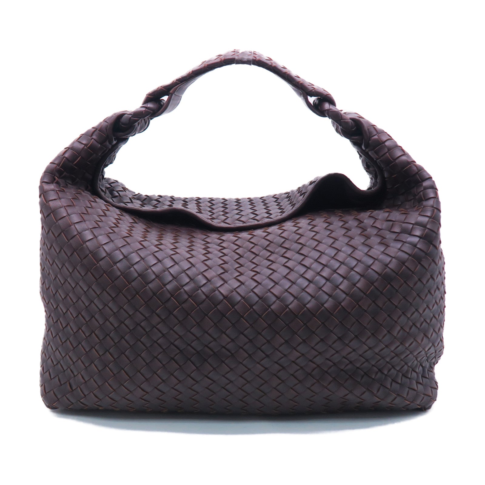 BOTTEGA VENETA 牛皮皮革Shoulder Bag金扣肩背袋棕色