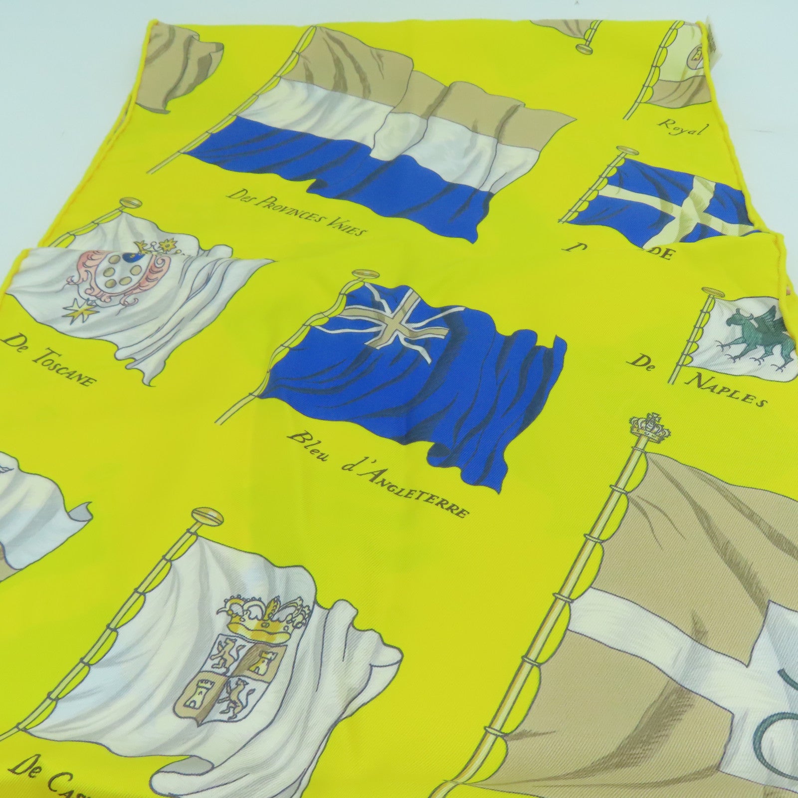 HERMES 絲質Maxi Twilly Scarf絲巾黃色