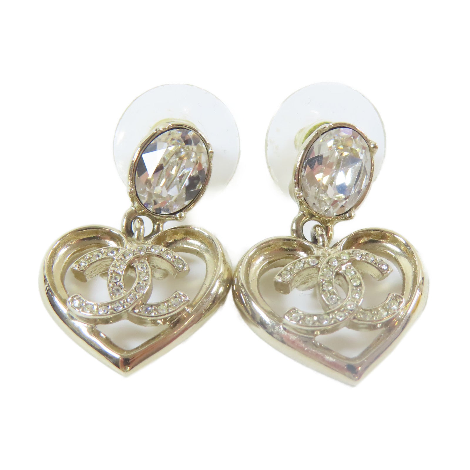 CHANEL 金屬/水晶Earrings耳環金色