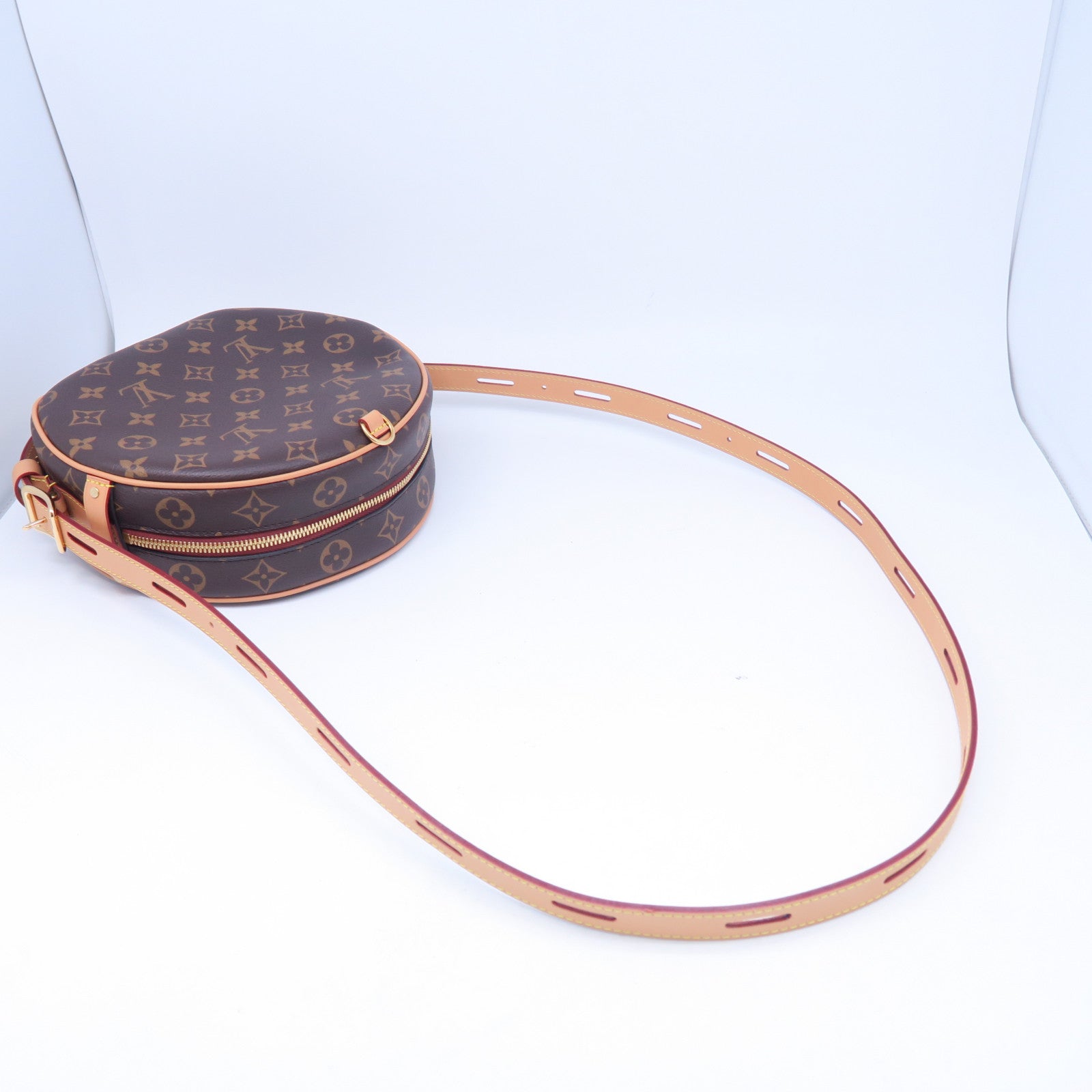 LOUIS VUITTON Monogram Boite Chapean Soulpe MM金扣肩背袋啡色