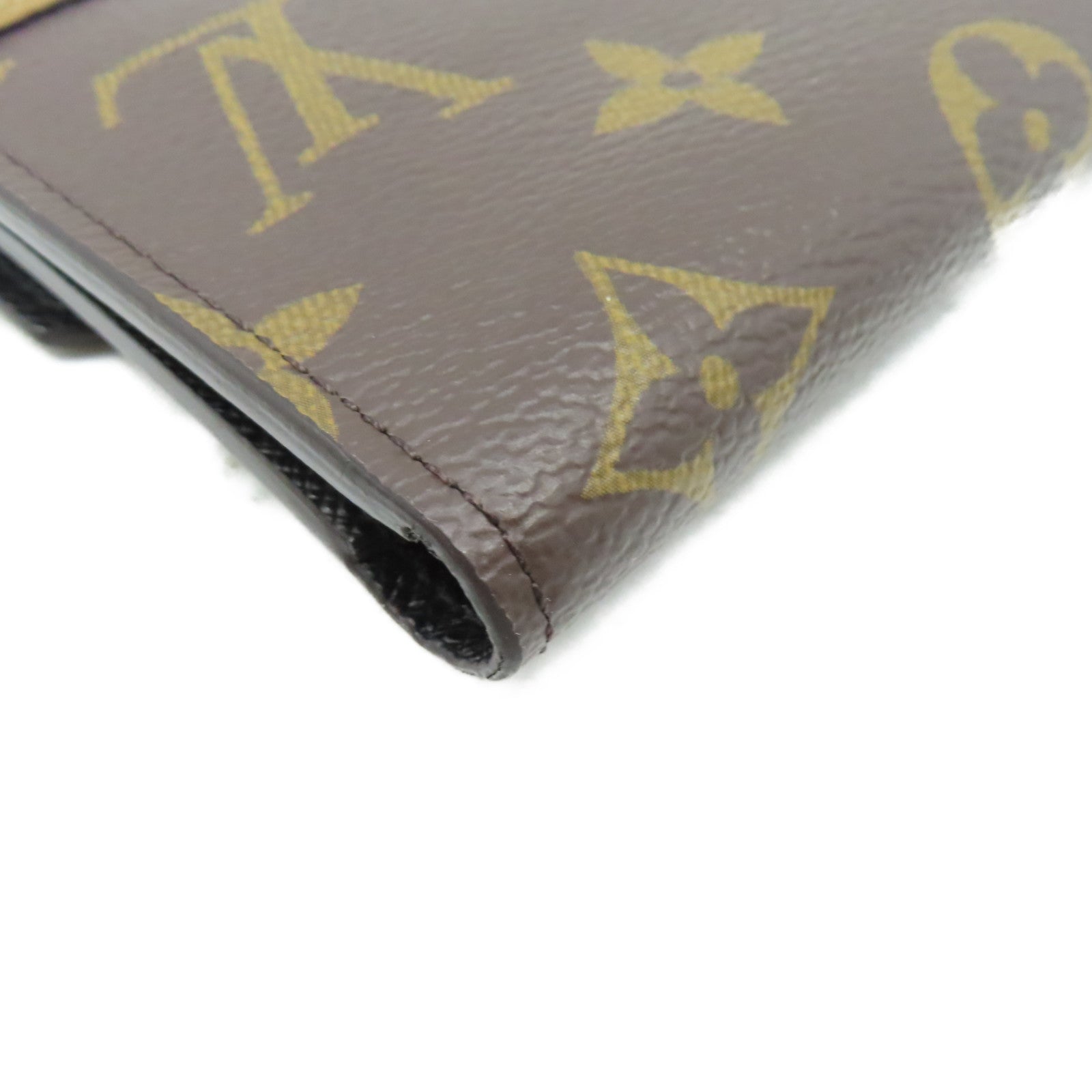 LOUIS VUITTON Monogram Reverse Victorine Mini Wallet 金扣短錢包啡色