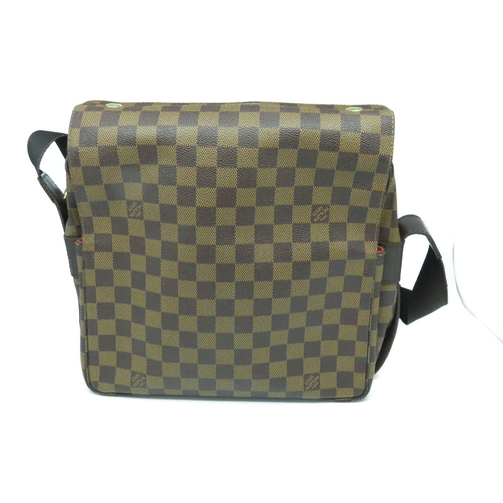 LOUIS VUITTON Damier Naviglio金扣肩背袋啡色