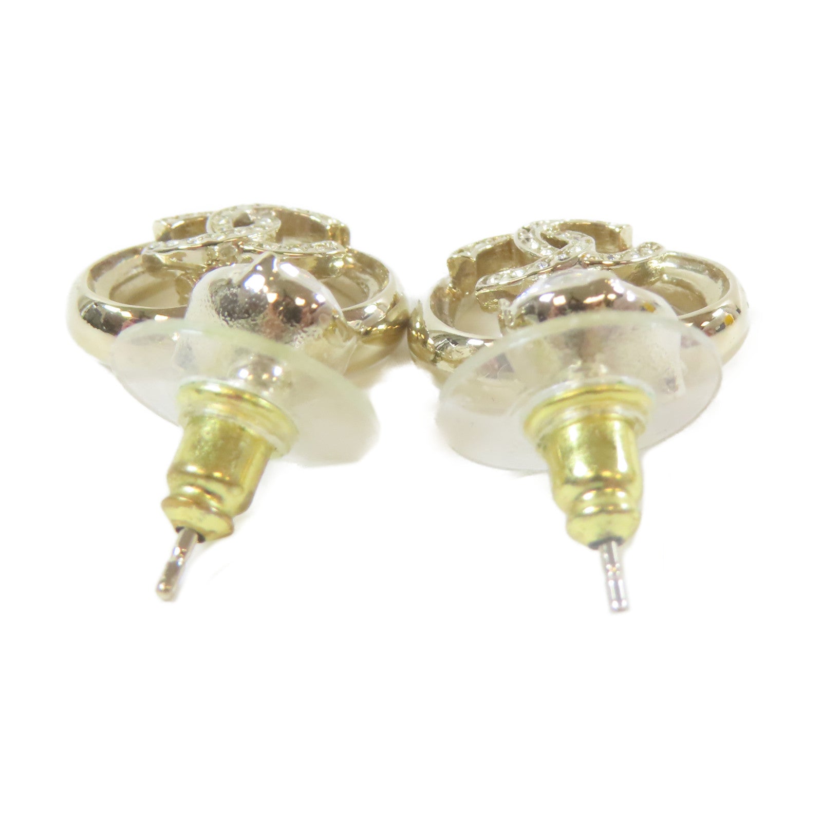 CHANEL 金屬/水晶Earrings耳環金色