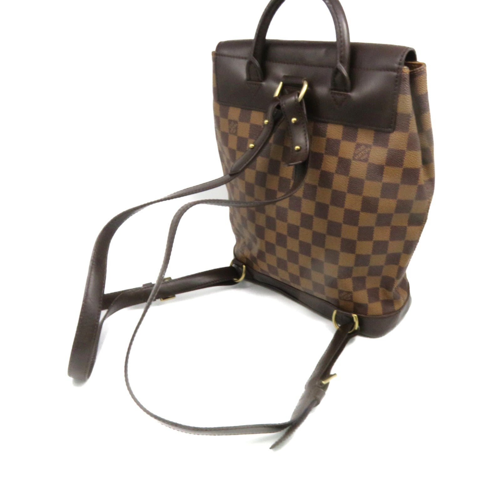 LOUIS VUITTON Damier Soho Backpack金扣背包啡色