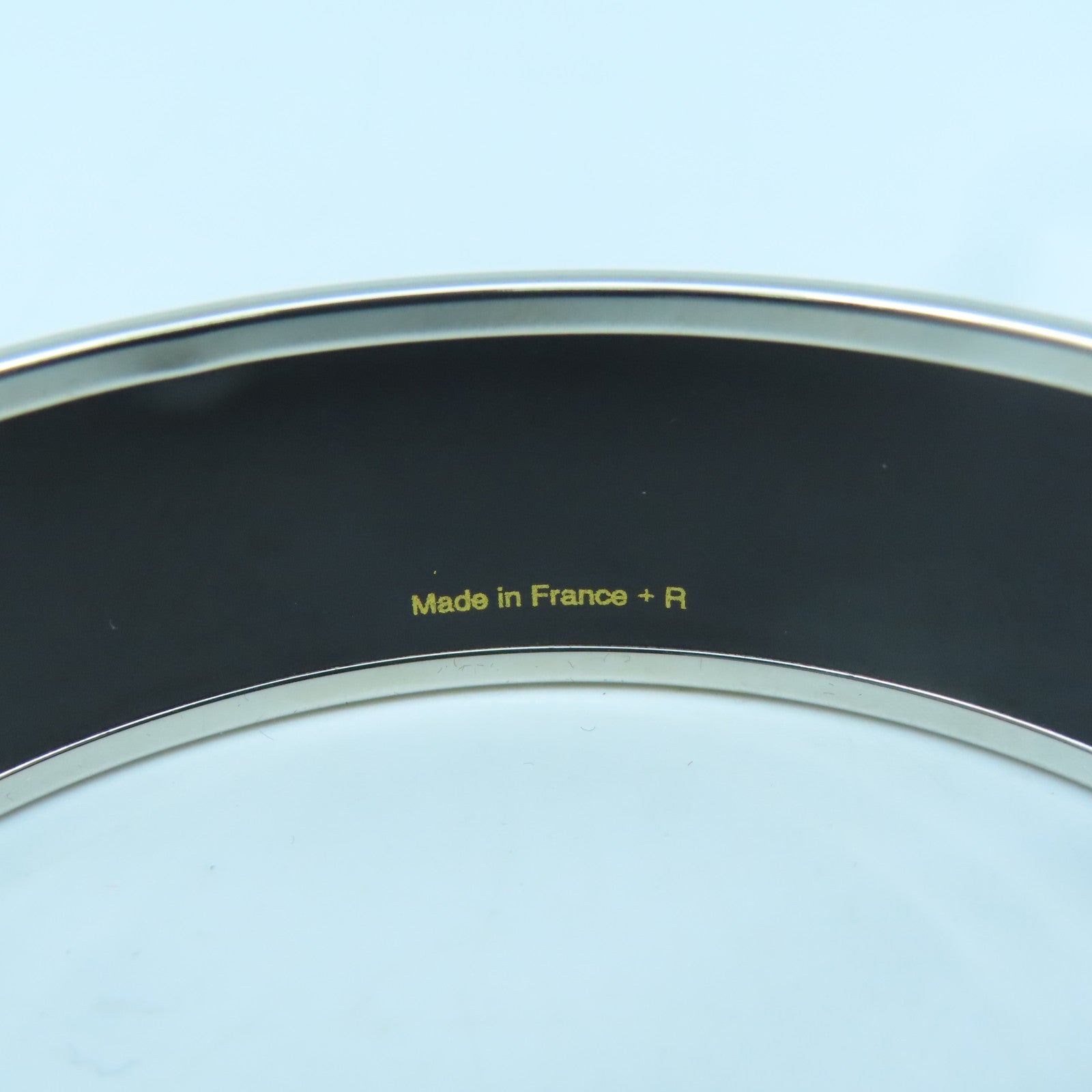 HERMES Metal Bangle Bangle Black/White/Silver