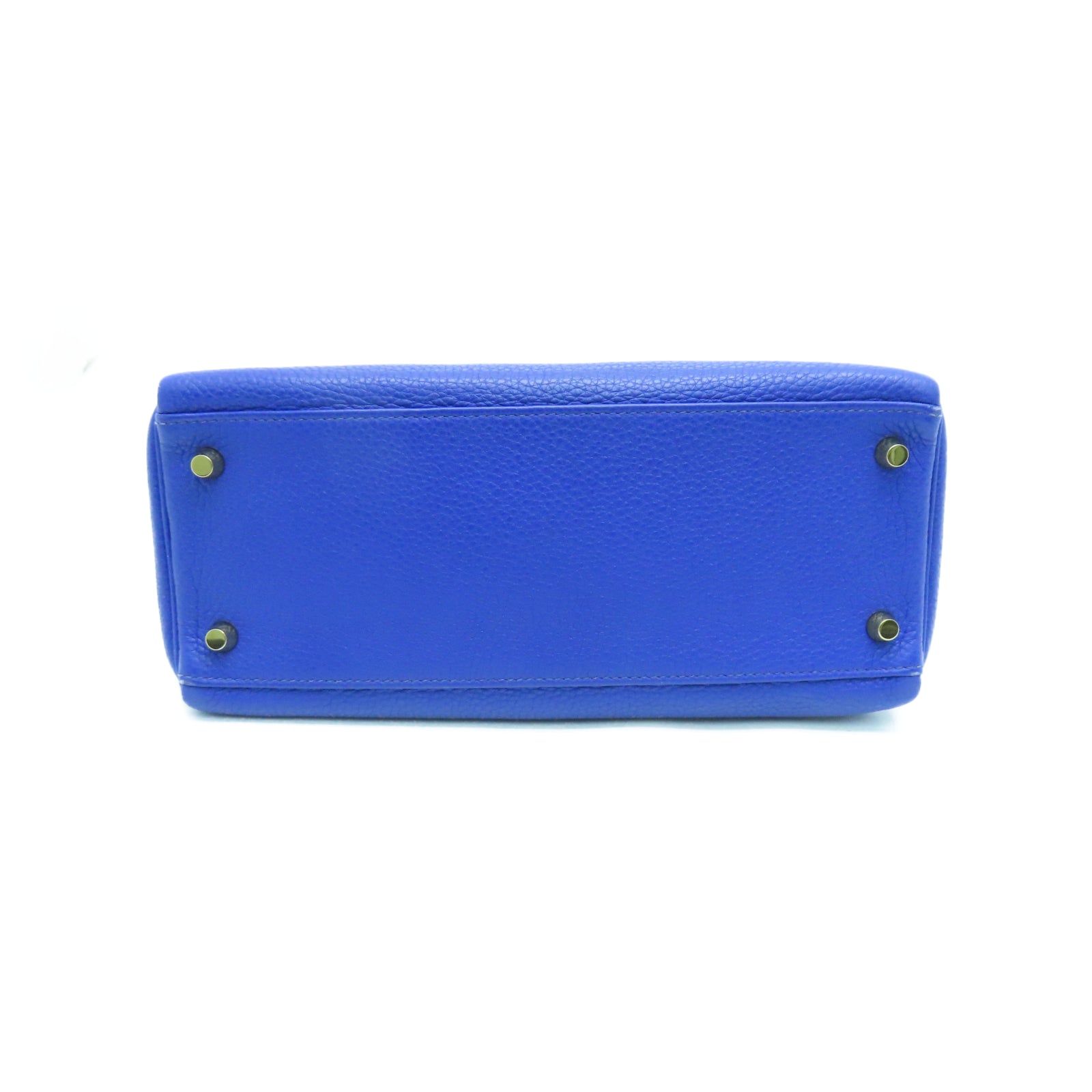 HERMES Taurillon Clemence皮革Kelly 28手挽袋蓝色