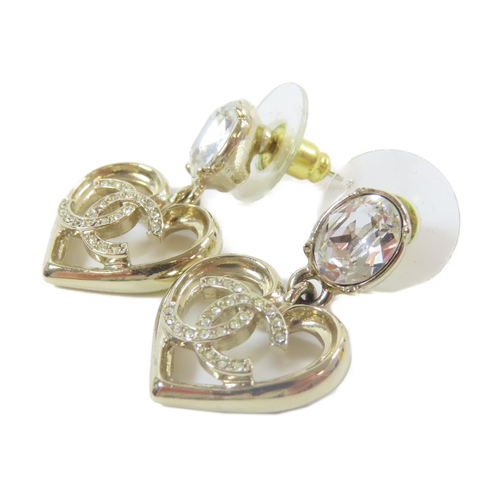 CHANEL 金屬/水晶Earrings耳環金色