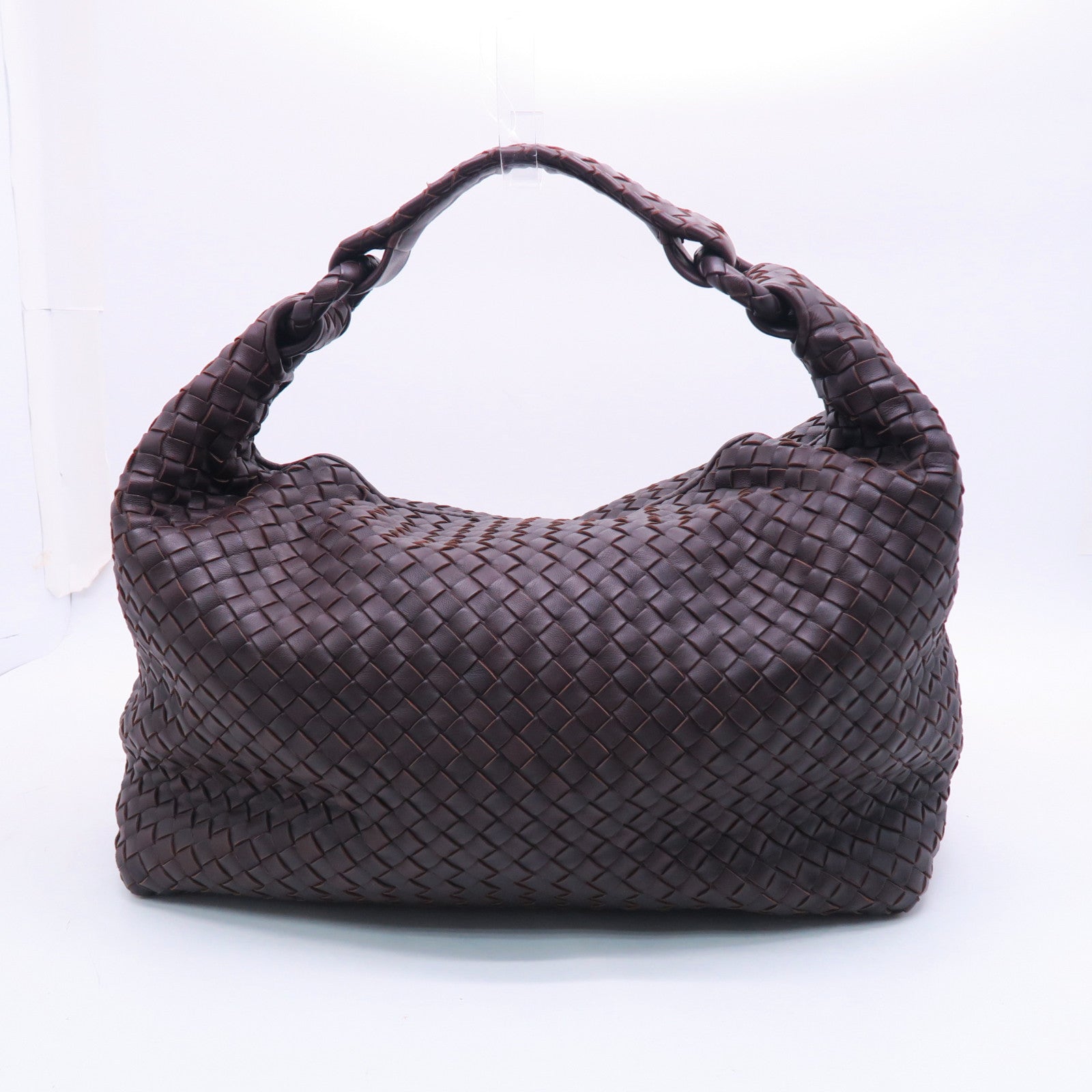 BOTTEGA VENETA 牛皮皮革Shoulder Bag金扣肩背袋棕色