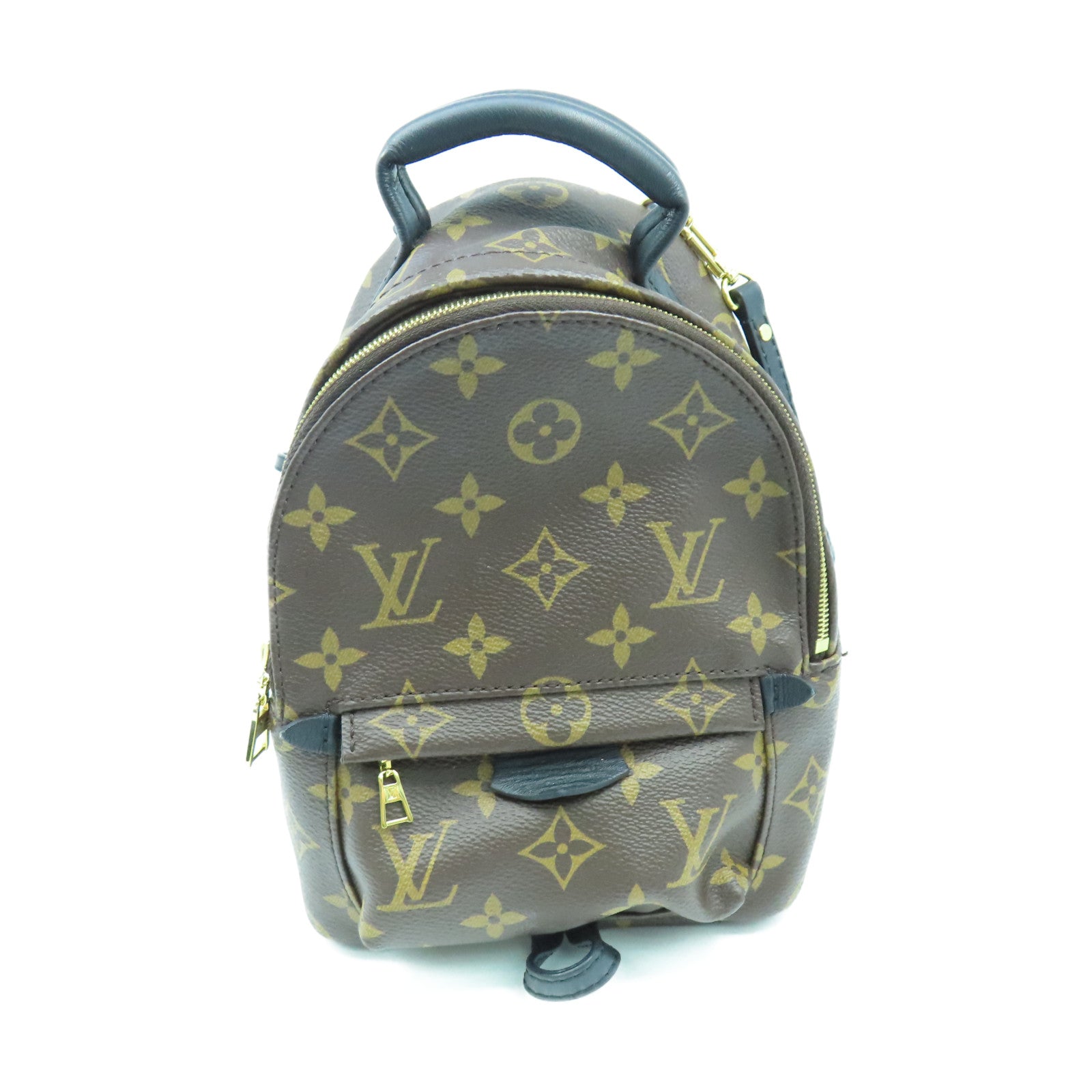 LOUIS VUITTON Monogram Palm Spring Mini金扣背包棕色