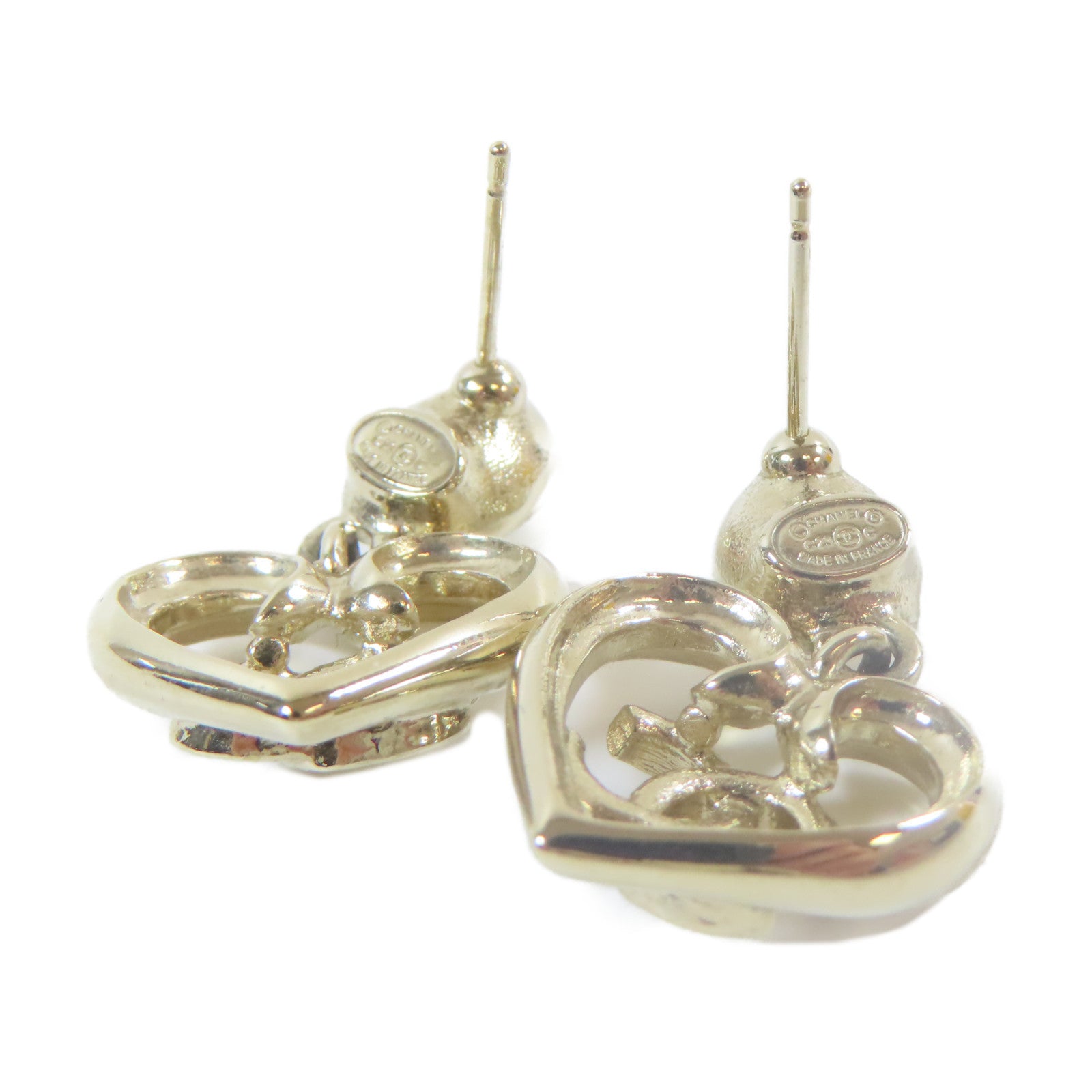 CHANEL 金屬/水晶Earrings耳環金色