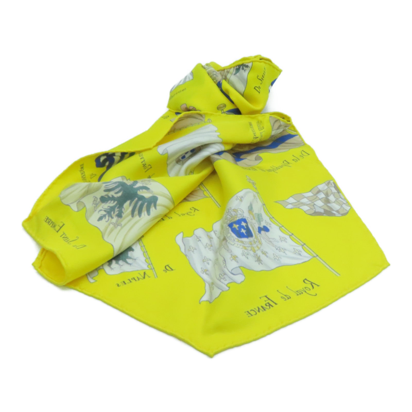 HERMES 絲質Maxi Twilly Scarf絲巾黃色