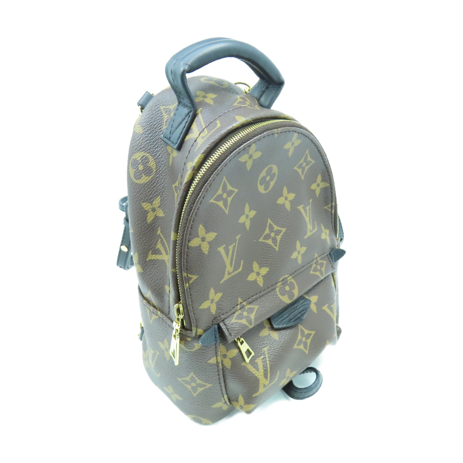 LOUIS VUITTON Monogram Palm Spring Mini金扣背包棕色