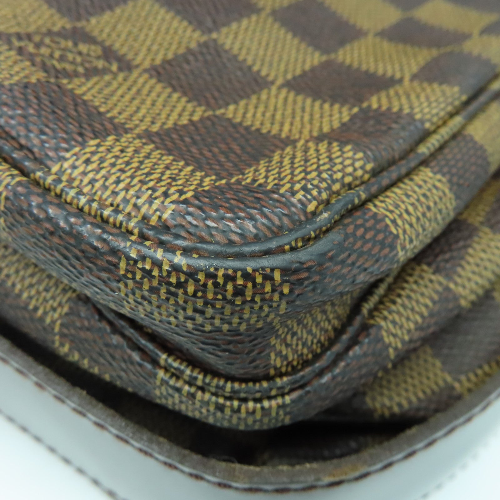 LOUIS VUITTON Damier Naviglio金扣肩背袋啡色