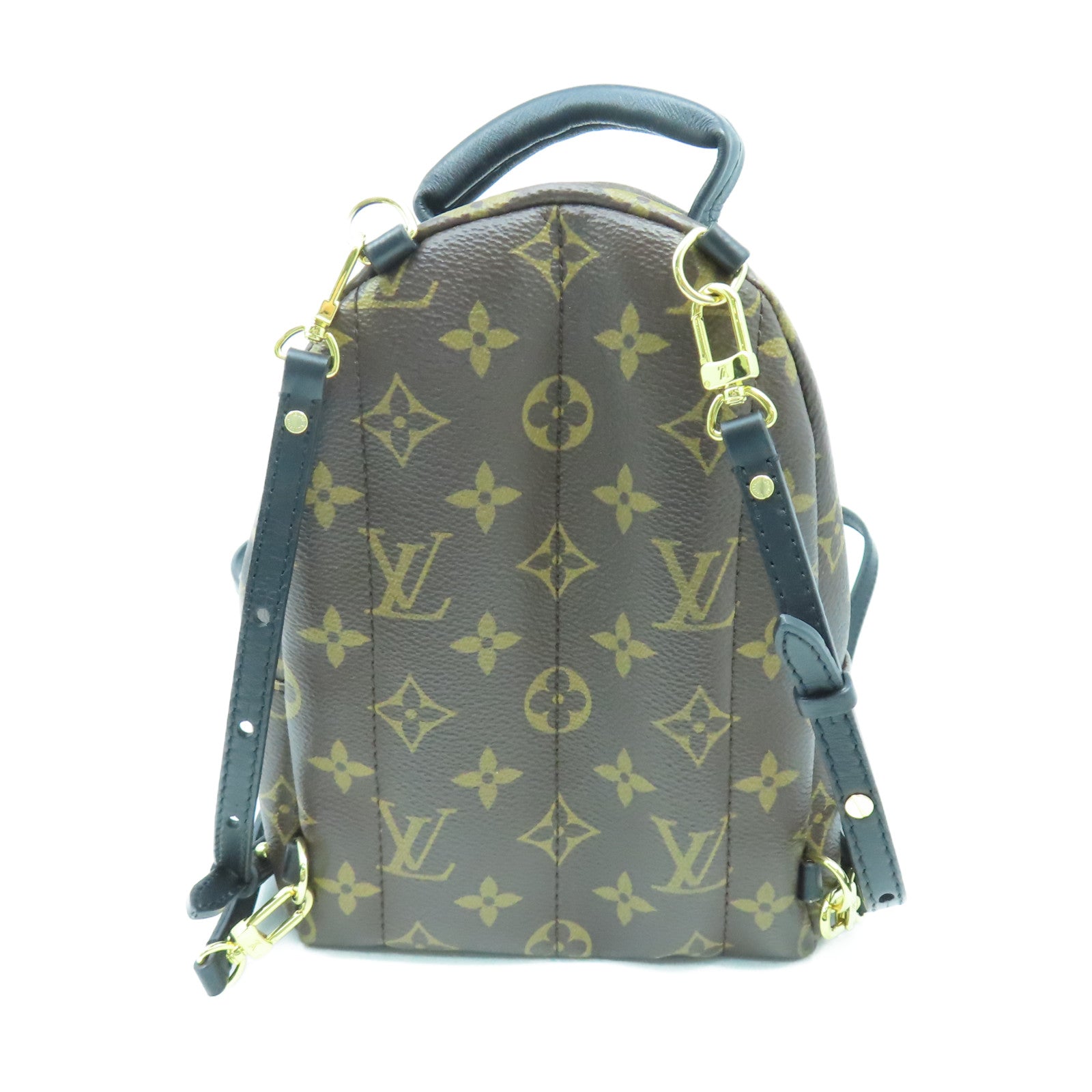 LOUIS VUITTON Monogram Palm Spring Mini金扣背包棕色
