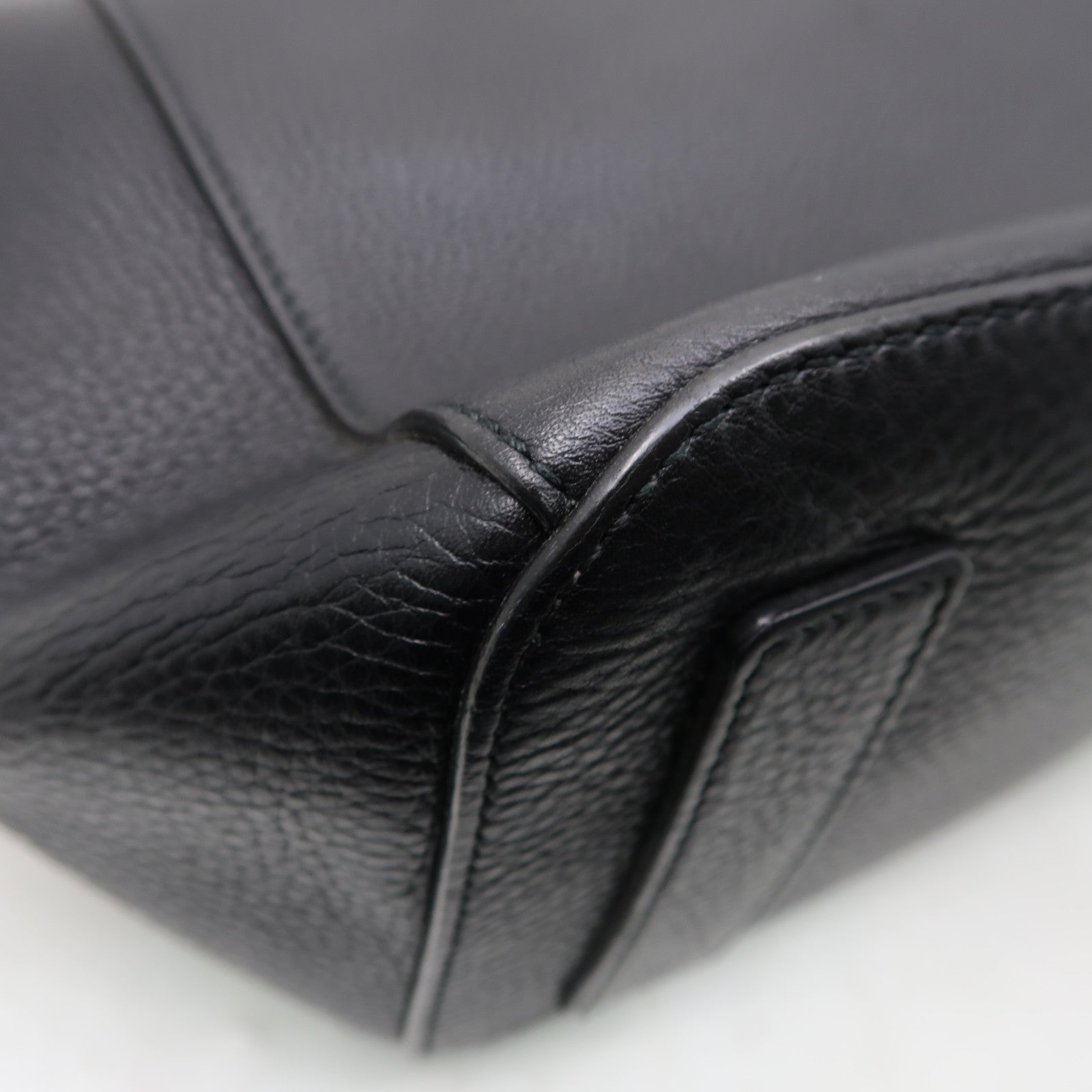 BALLY 牛皮皮革Tote Bag銀扣手挽袋黑色
