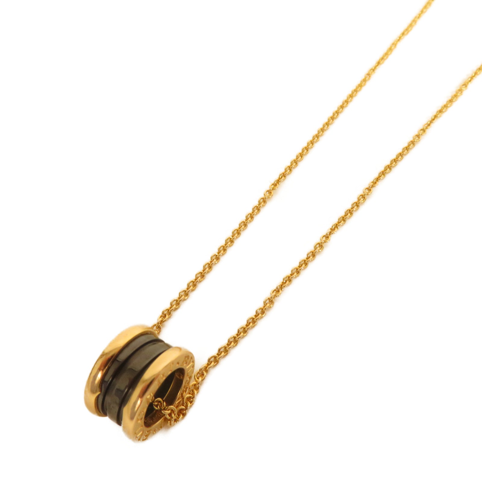 BVLGARI 18K玫瑰金B-zero1 Necklace項鍊黑色