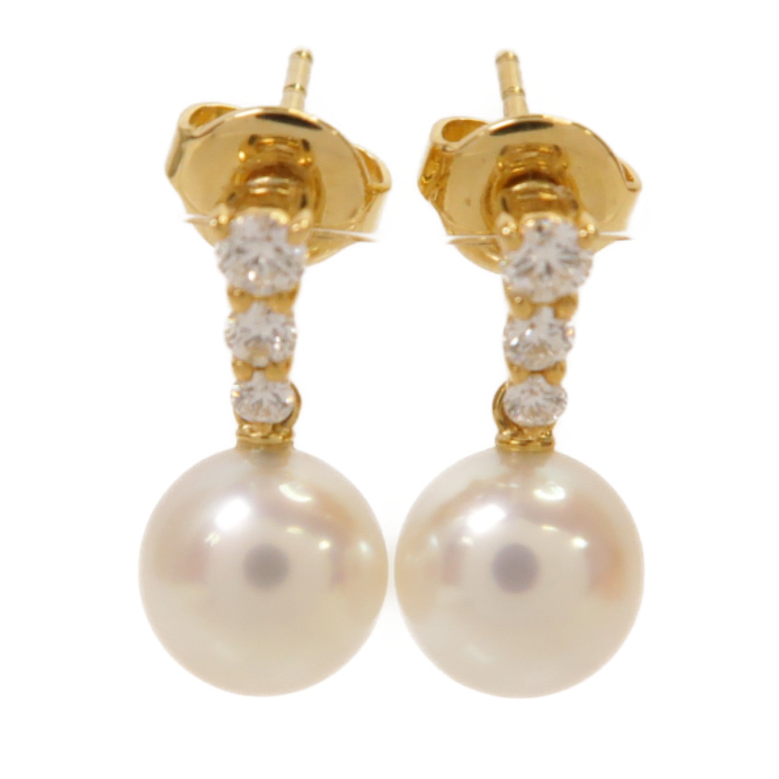MIKIMOTO 18K黃金Pearl Earrings珍珠耳環