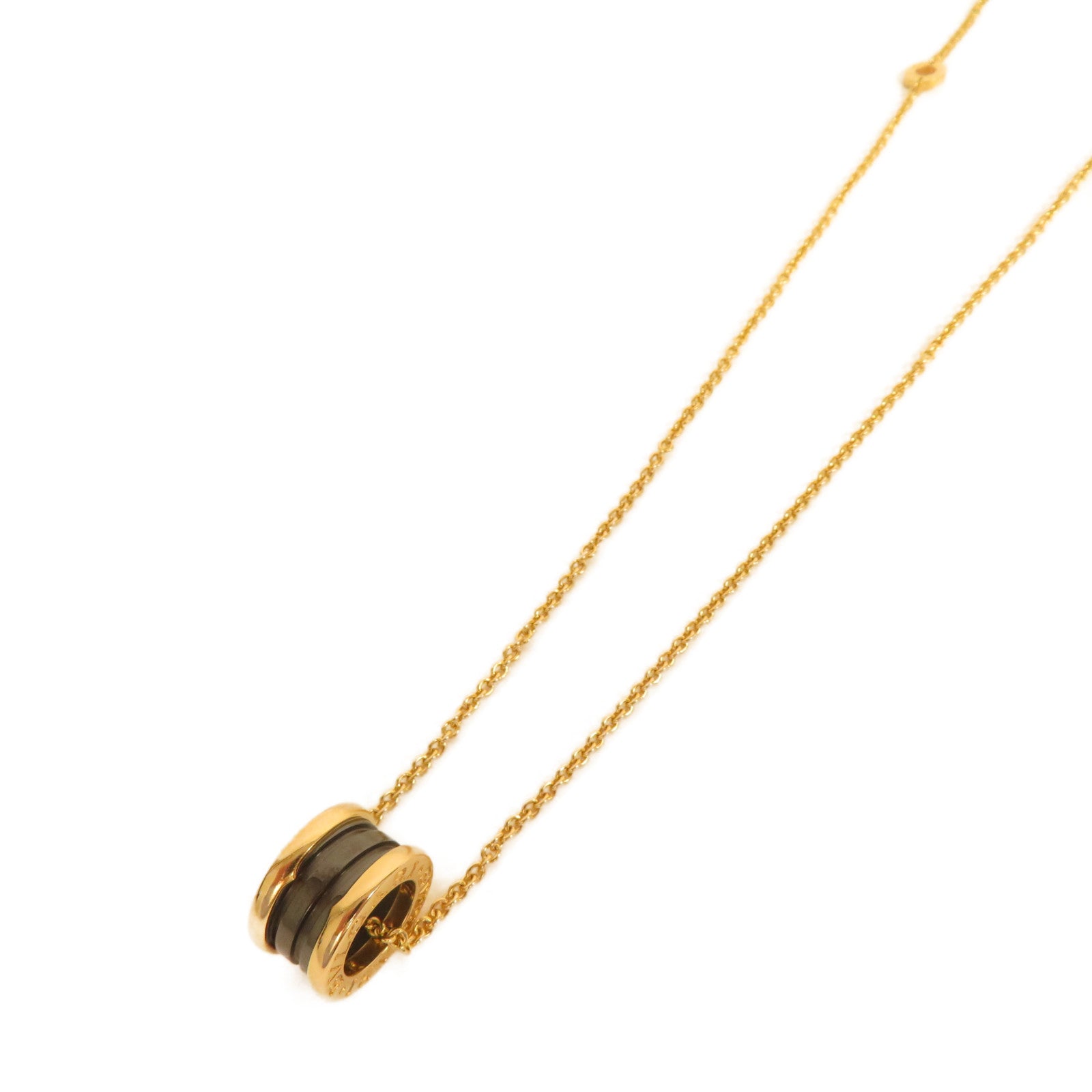 BVLGARI 18K玫瑰金B-zero1 Necklace項鍊黑色