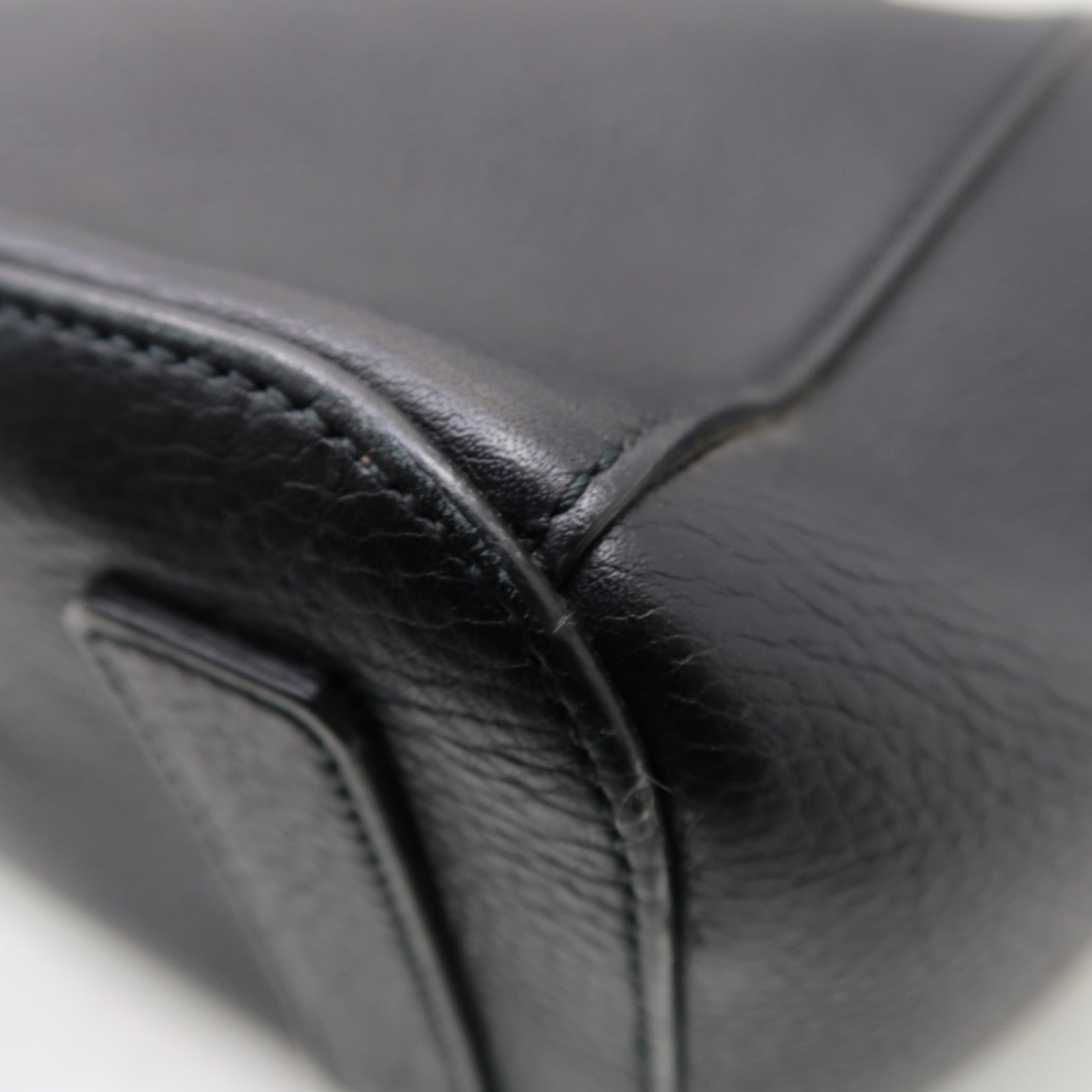 BALLY 牛皮皮革Tote Bag銀扣手挽袋黑色