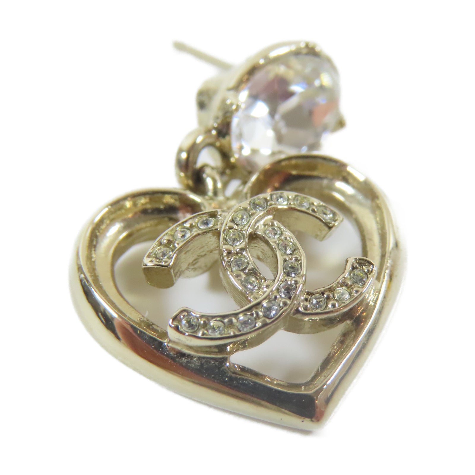 CHANEL 金屬/水晶Earrings耳環金色