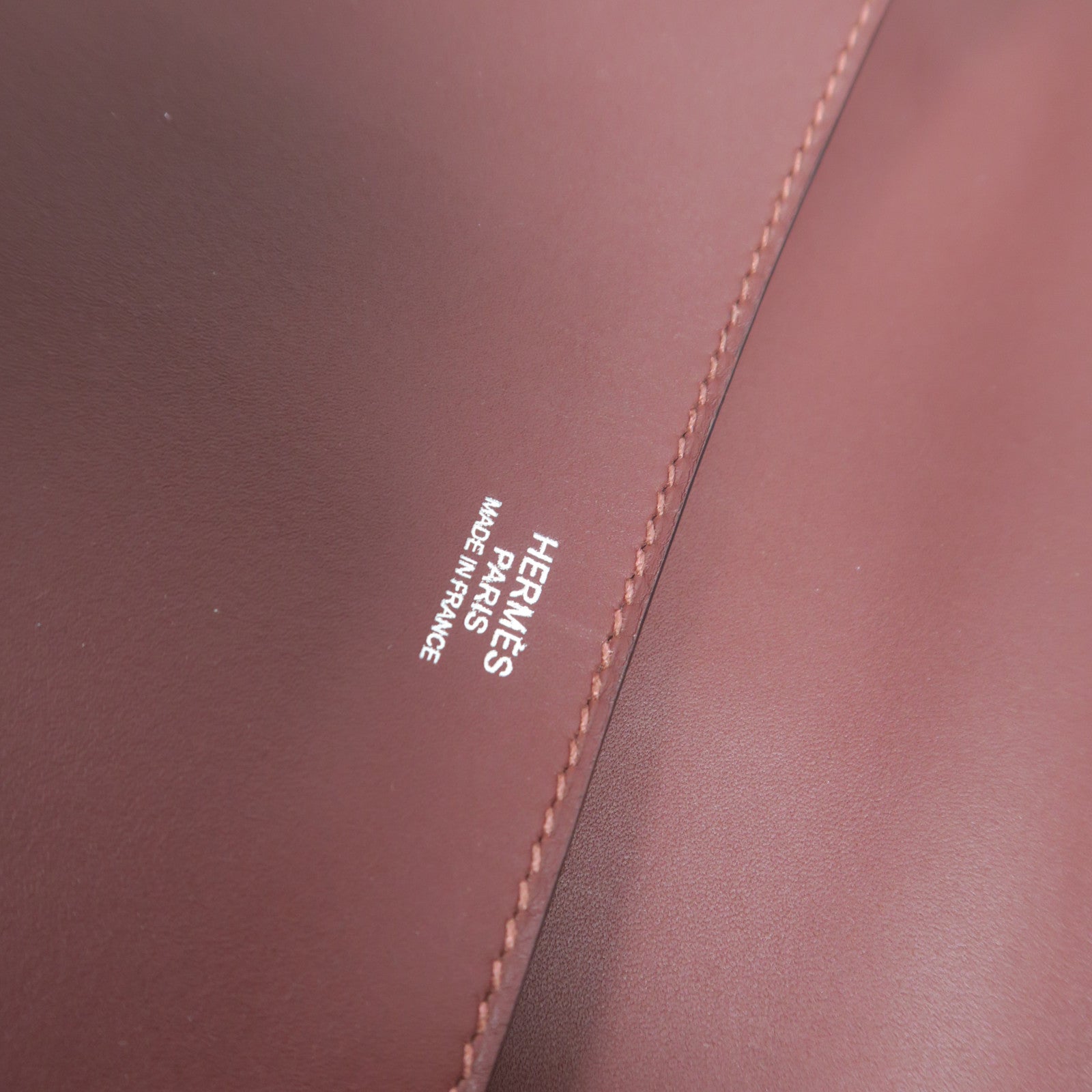 HERMES Swift皮革/Sombrero皮革Etriviere II銀扣手挽袋Rough暗紅色