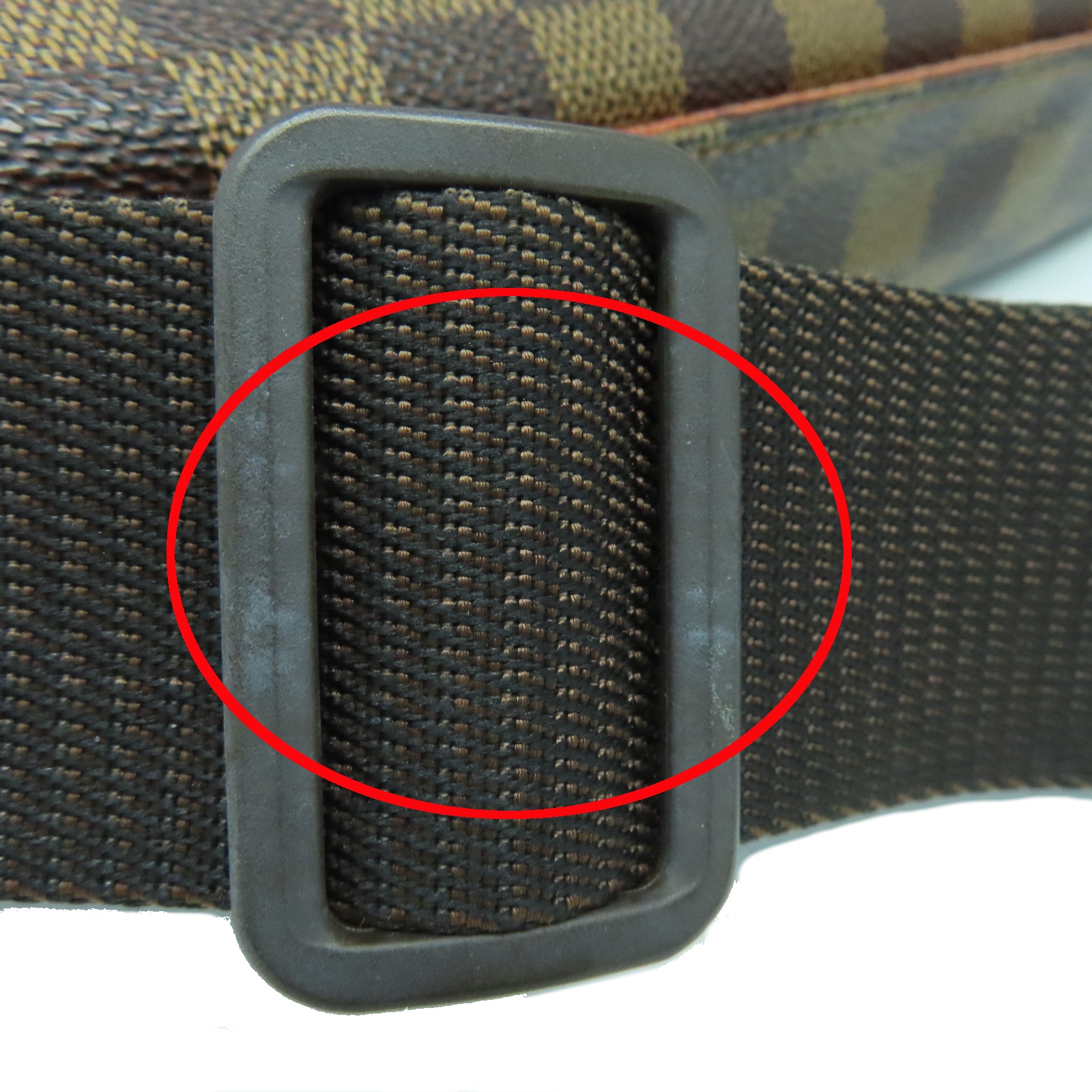 LOUIS VUITTON Damier Naviglio金扣肩背袋啡色