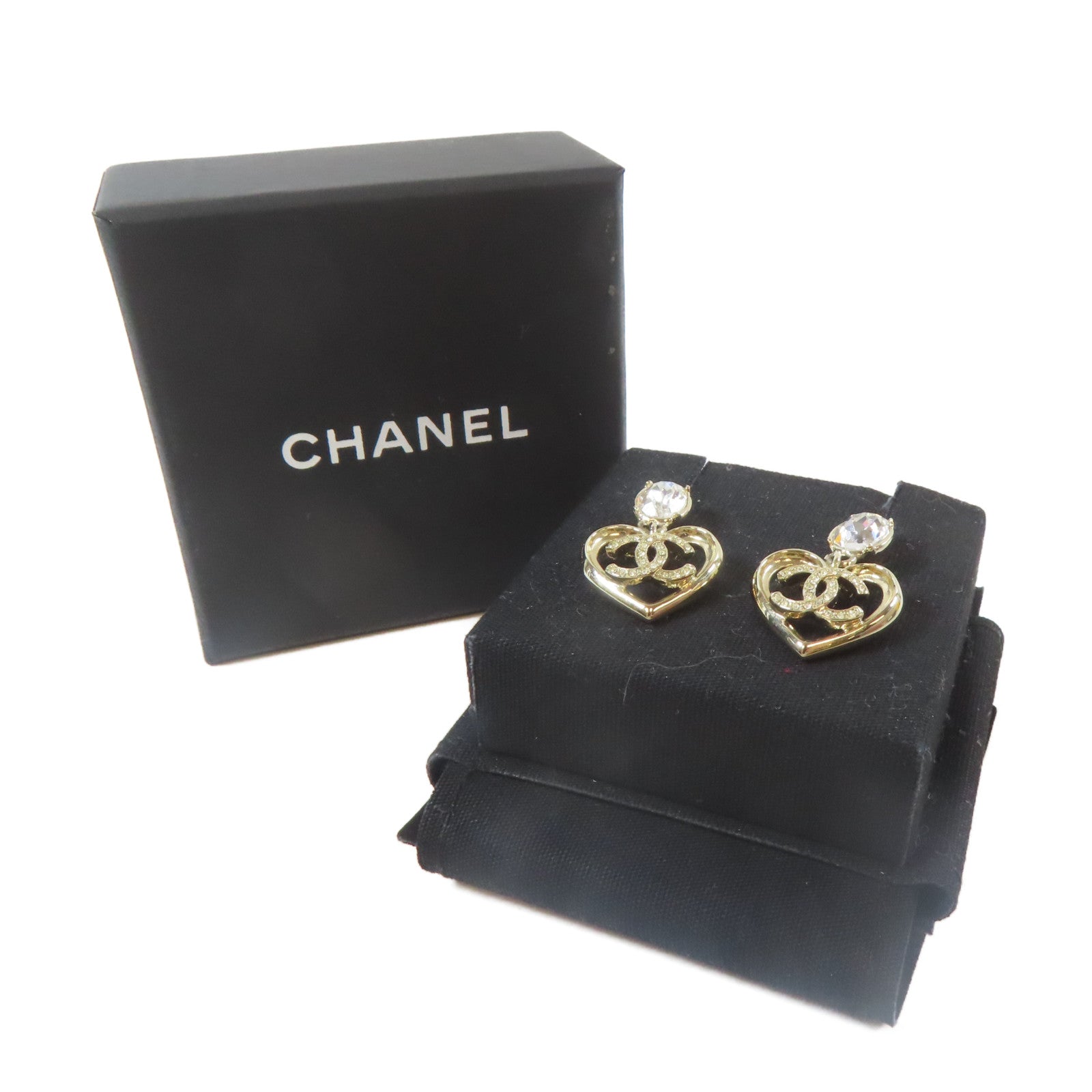 CHANEL 金屬/水晶Earrings耳環金色