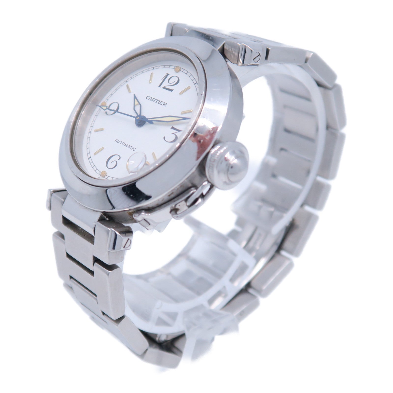 CARTIER Pasha C不鏽鋼手錶自動機芯白色