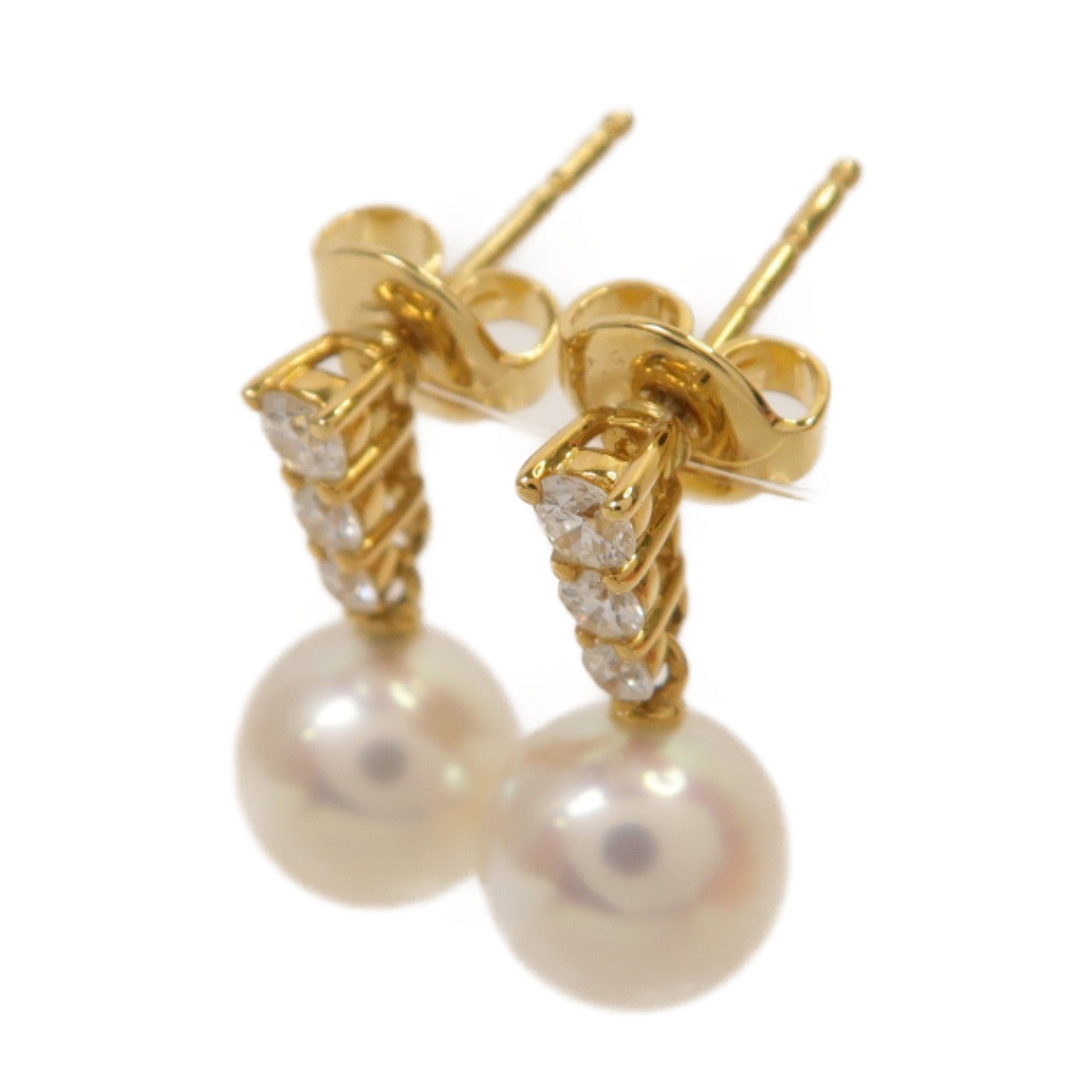 MIKIMOTO 18K黃金Pearl Earrings珍珠耳環