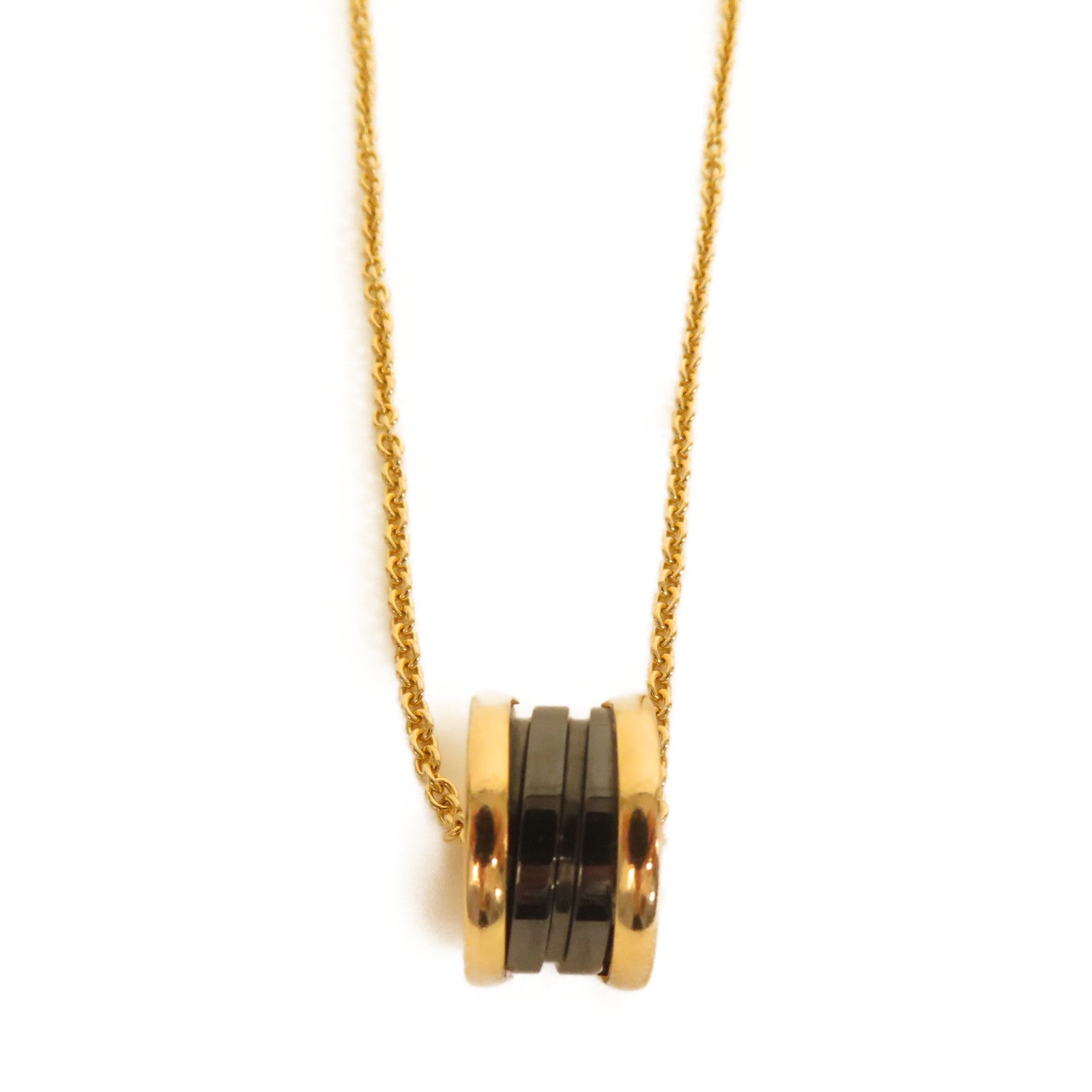 BVLGARI 18K玫瑰金B-zero1 Necklace項鍊黑色