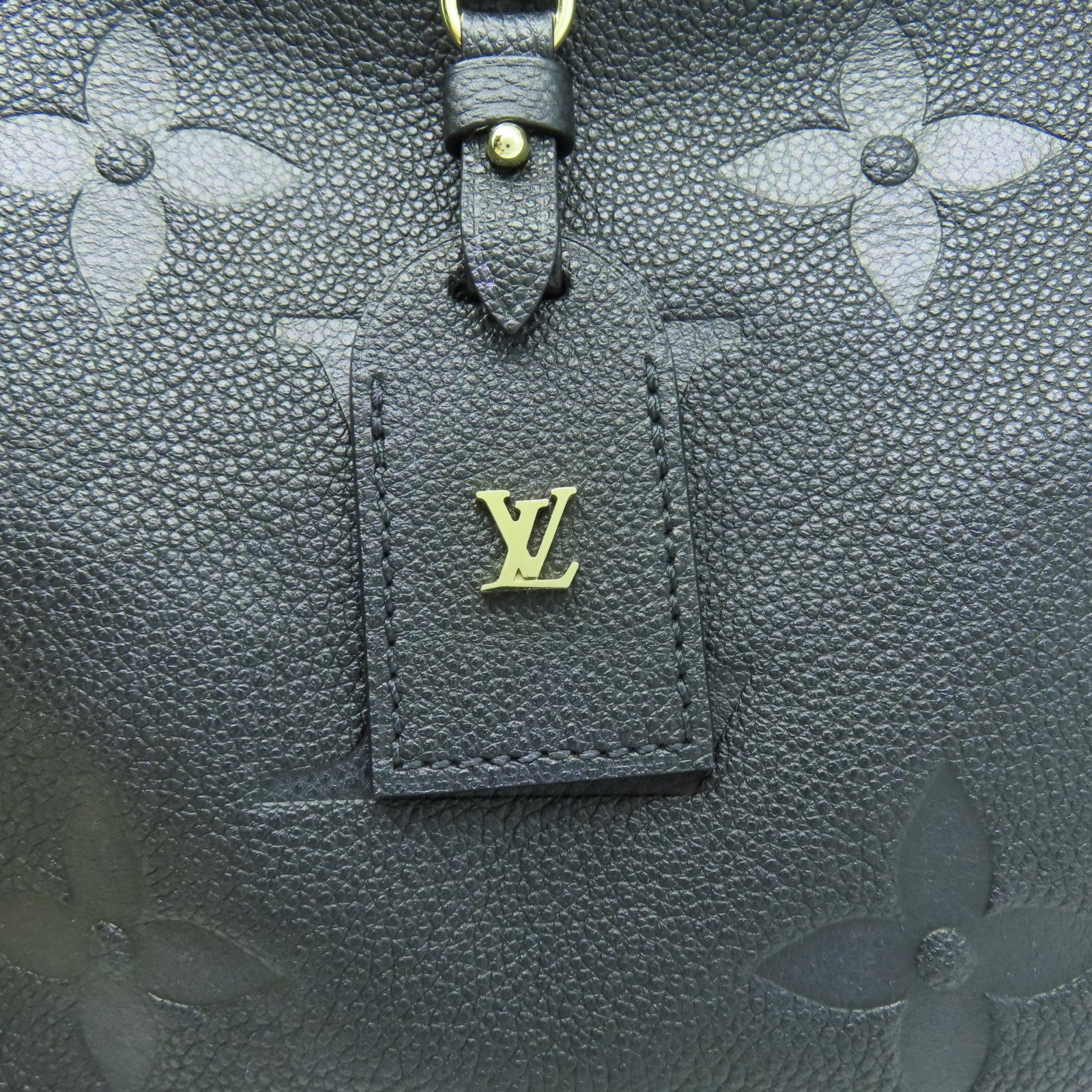LOUIS VUITTON Monogram Empreinte Carry AII PM金扣肩背袋黑色