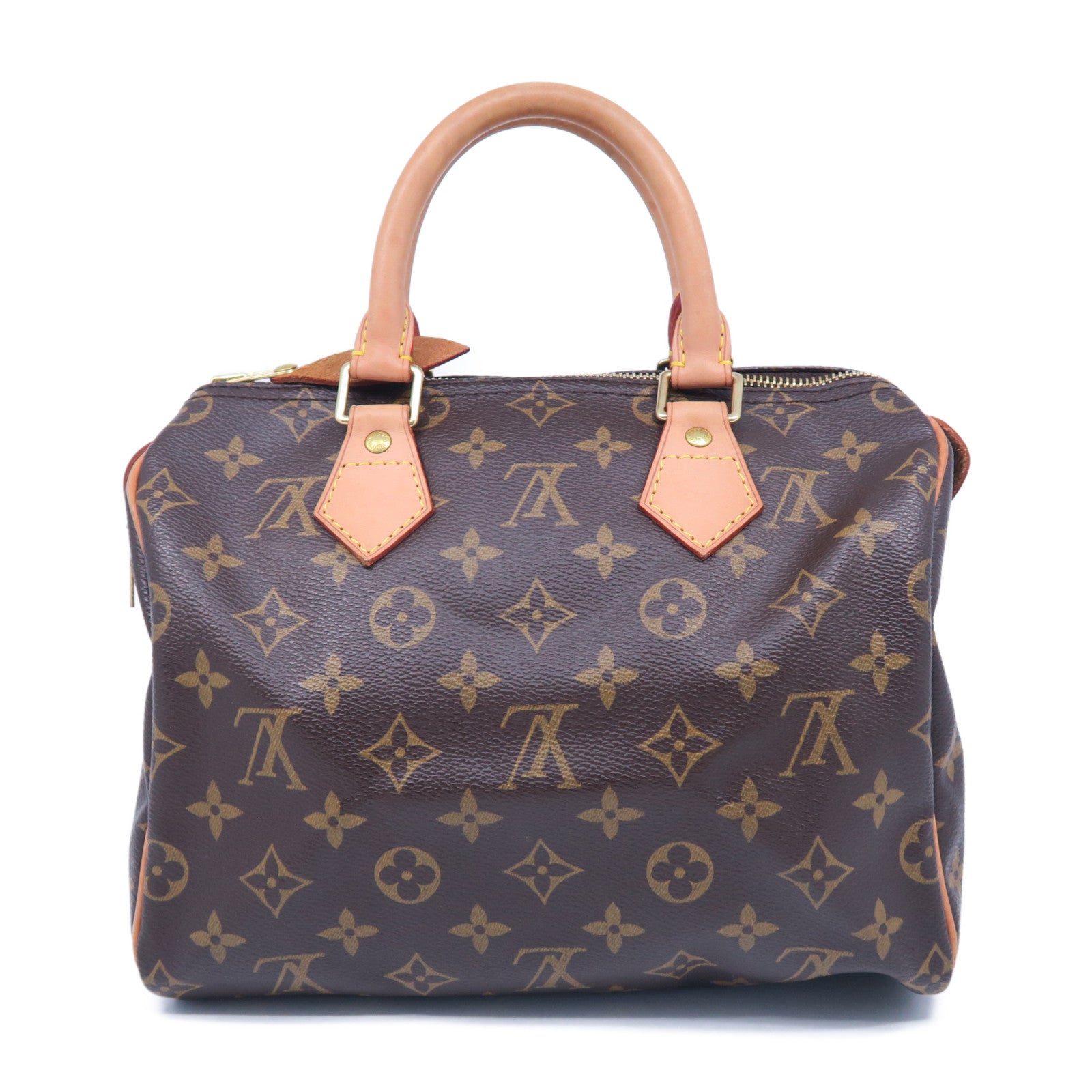 LOUIS VUITTON Monogram Speedy 25金扣手挽袋啡色