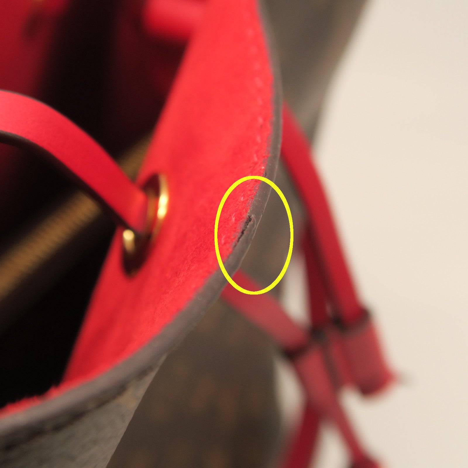 LOUIS VUITTON Monogram Neo Noe Gold Buckle Shoulder Bag Brown