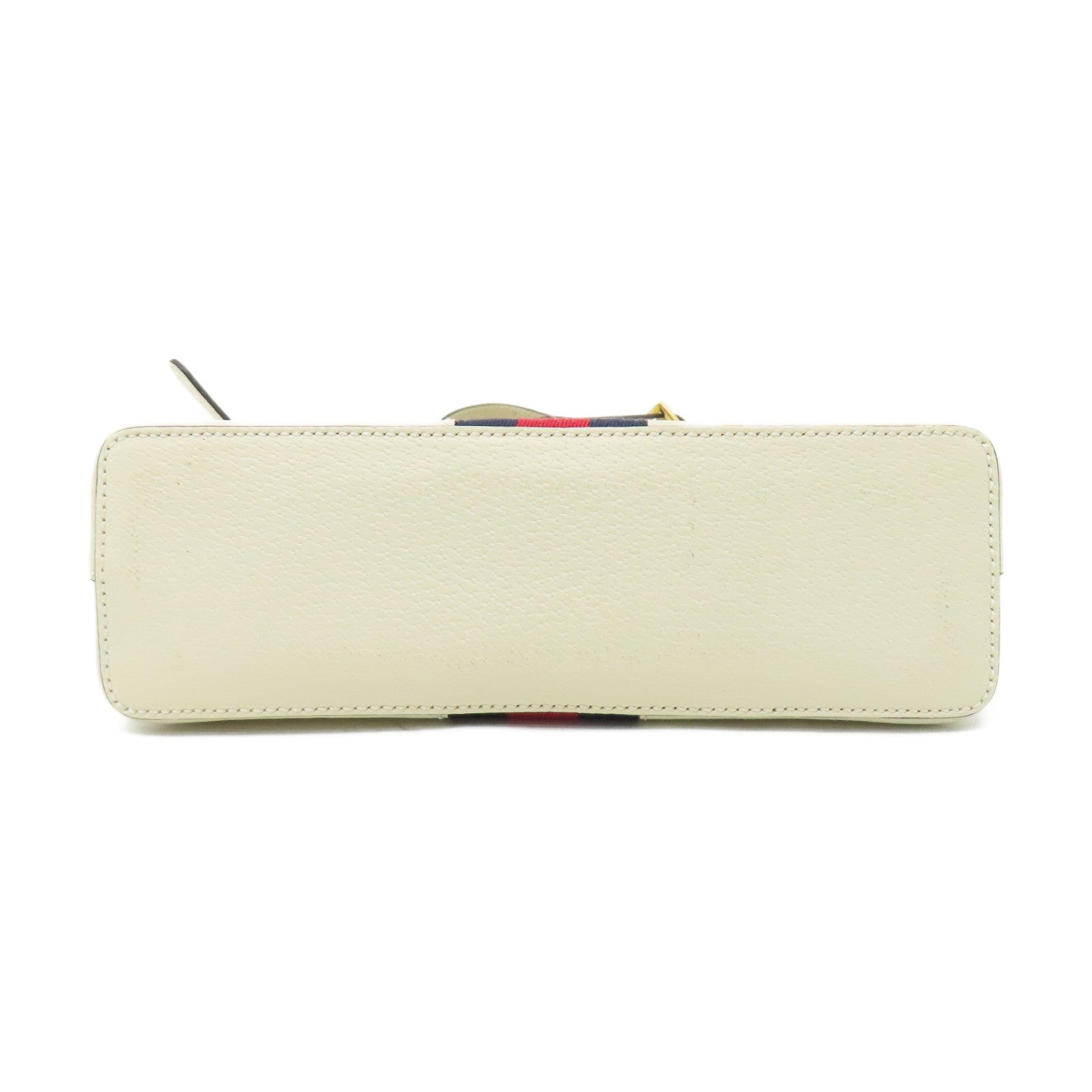 GUCCI 牛皮皮革Ophidia GG金扣肩背袋白色
