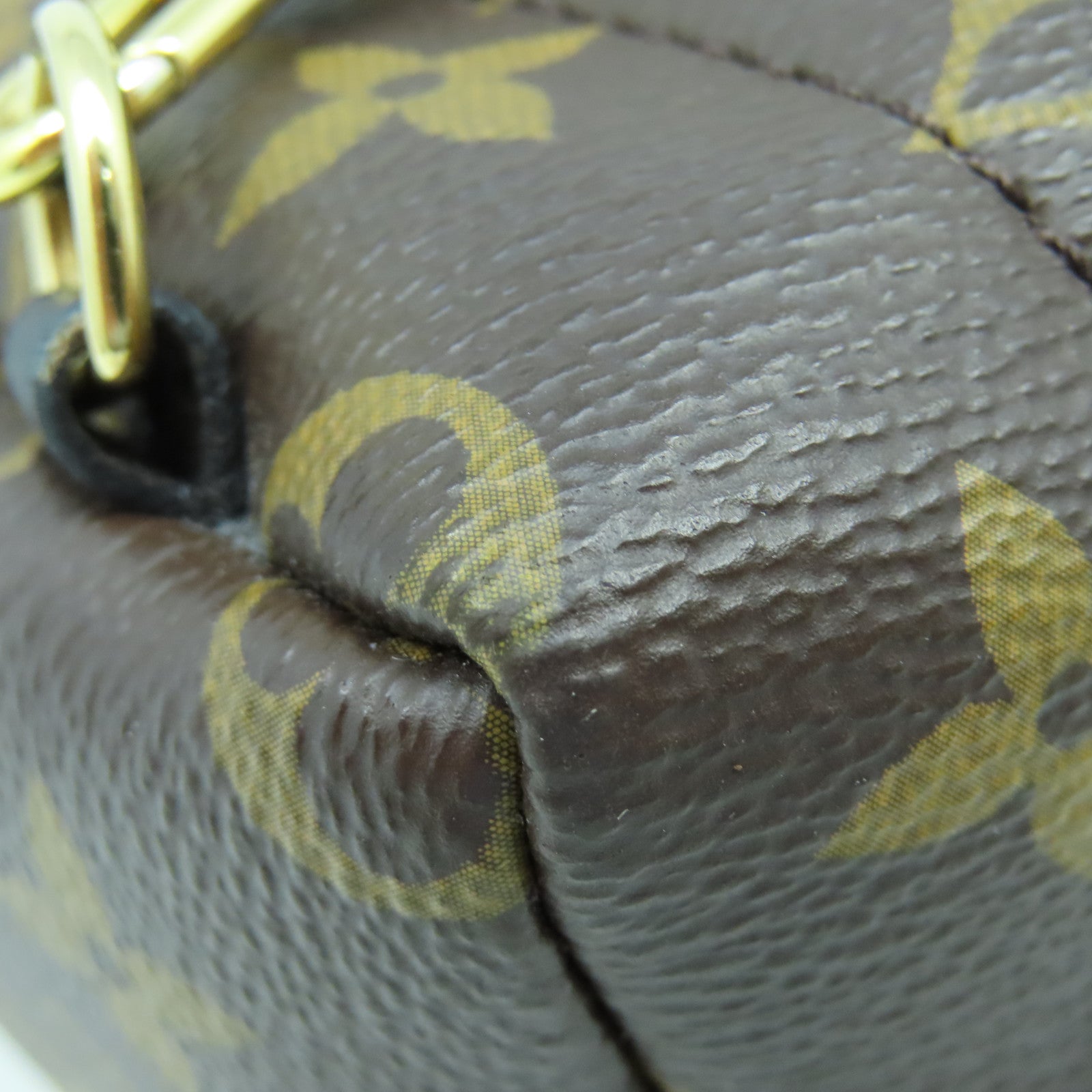 LOUIS VUITTON Monogram Palm Spring Mini金扣背包棕色