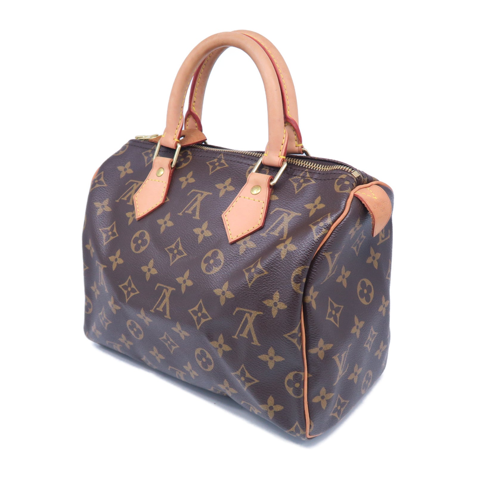 LOUIS VUITTON Monogram Speedy 25金扣手挽袋啡色