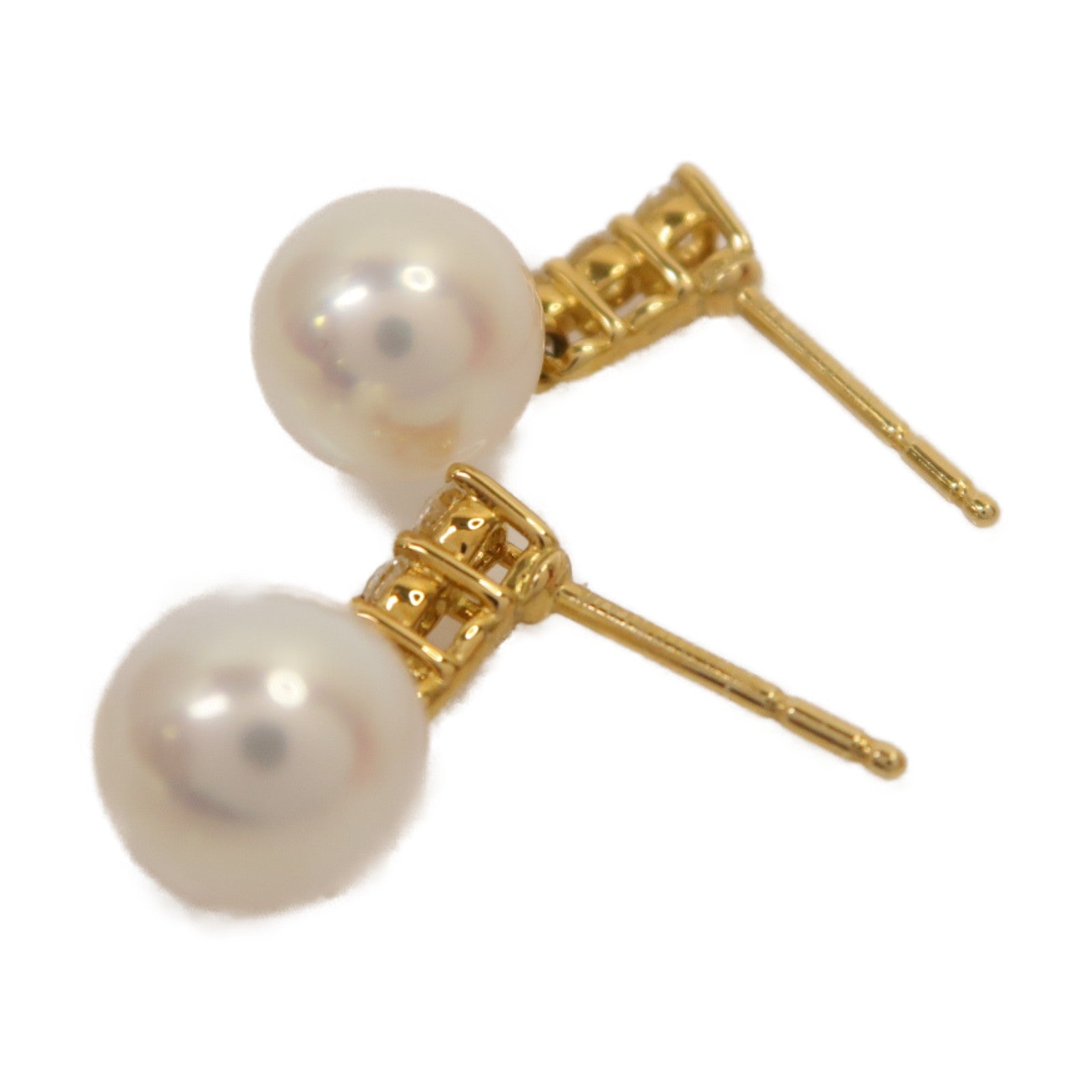 MIKIMOTO 18K黃金Pearl Earrings珍珠耳環