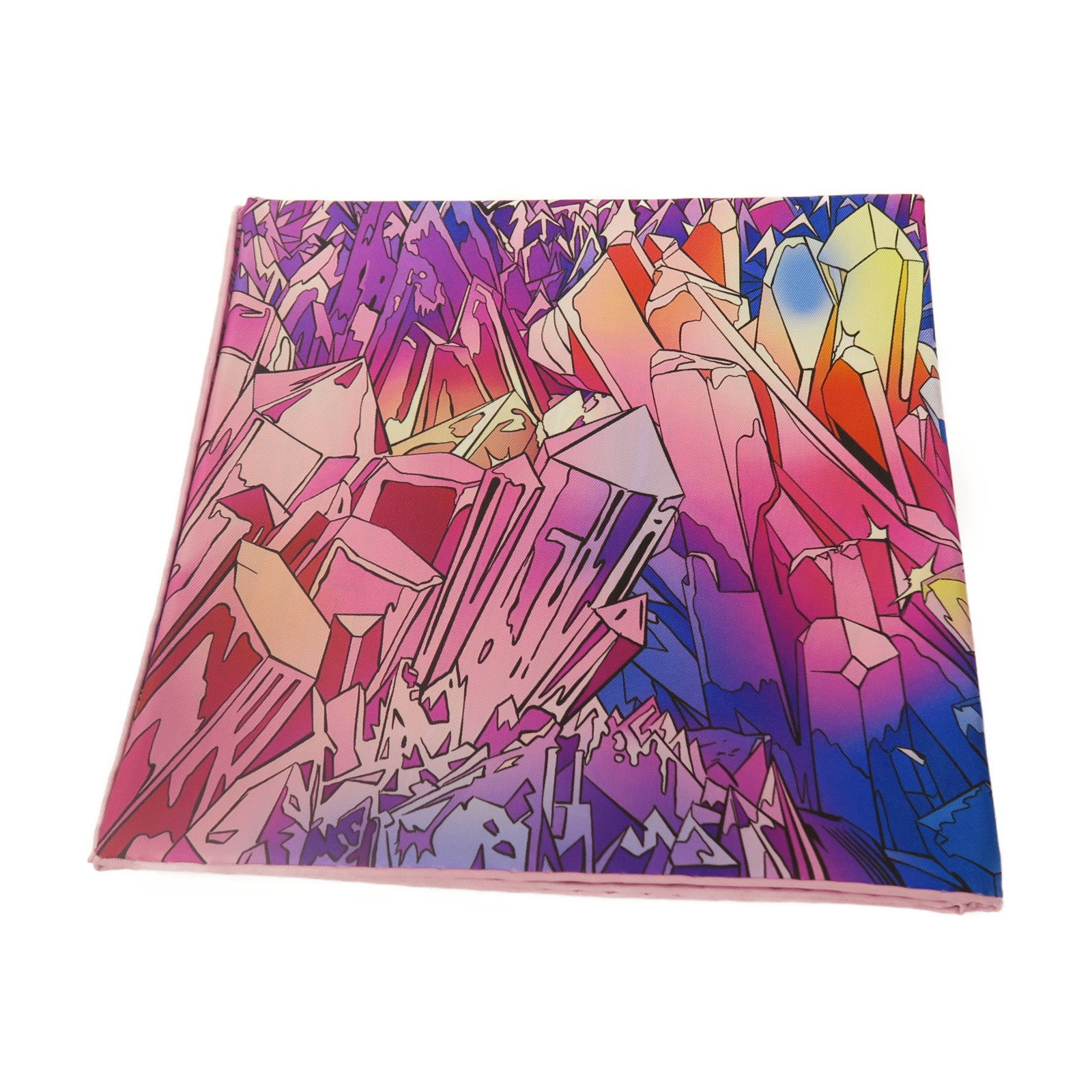 HERMES 絲質Scarf絲巾粉紅色/彩色