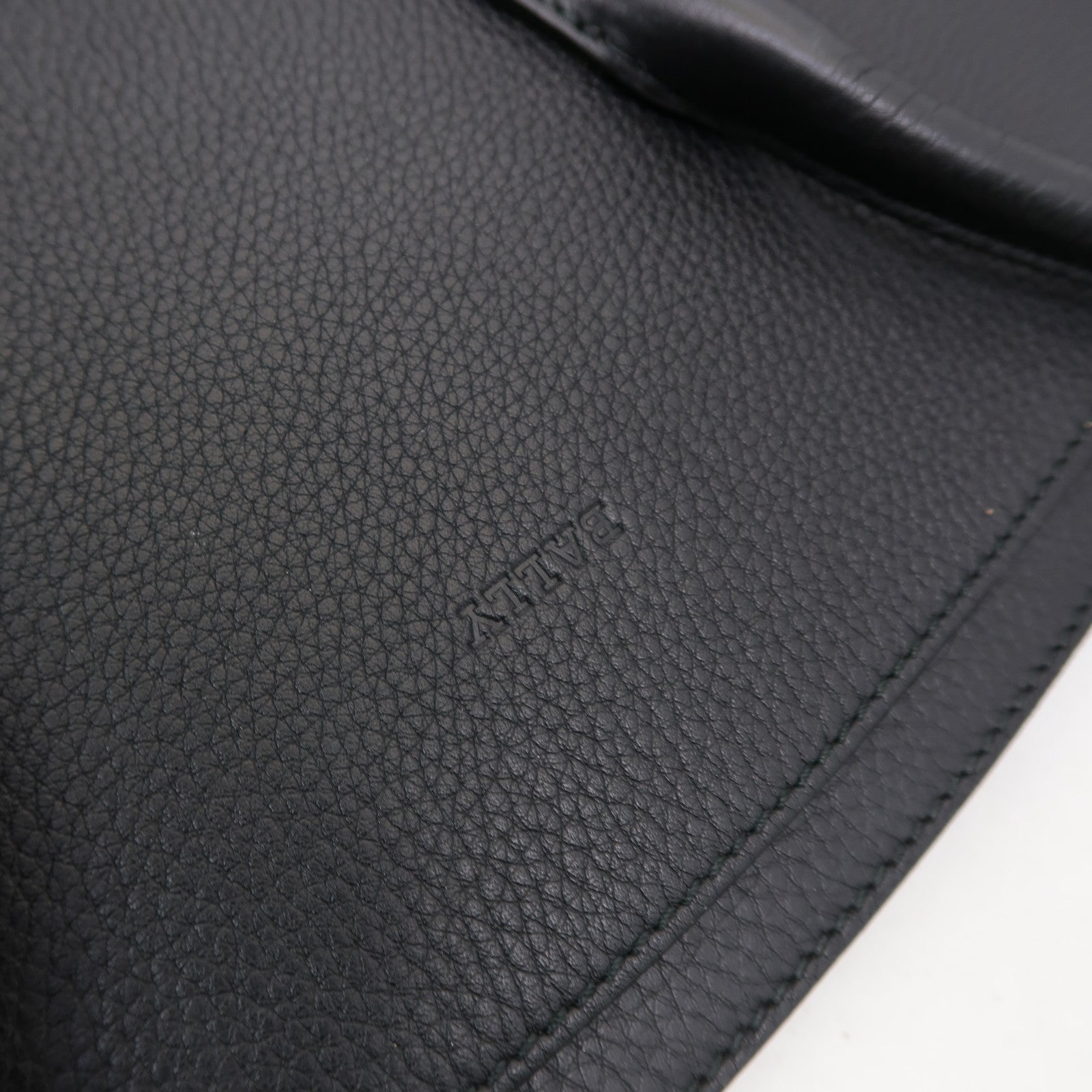 BALLY 牛皮皮革Tote Bag銀扣手挽袋黑色