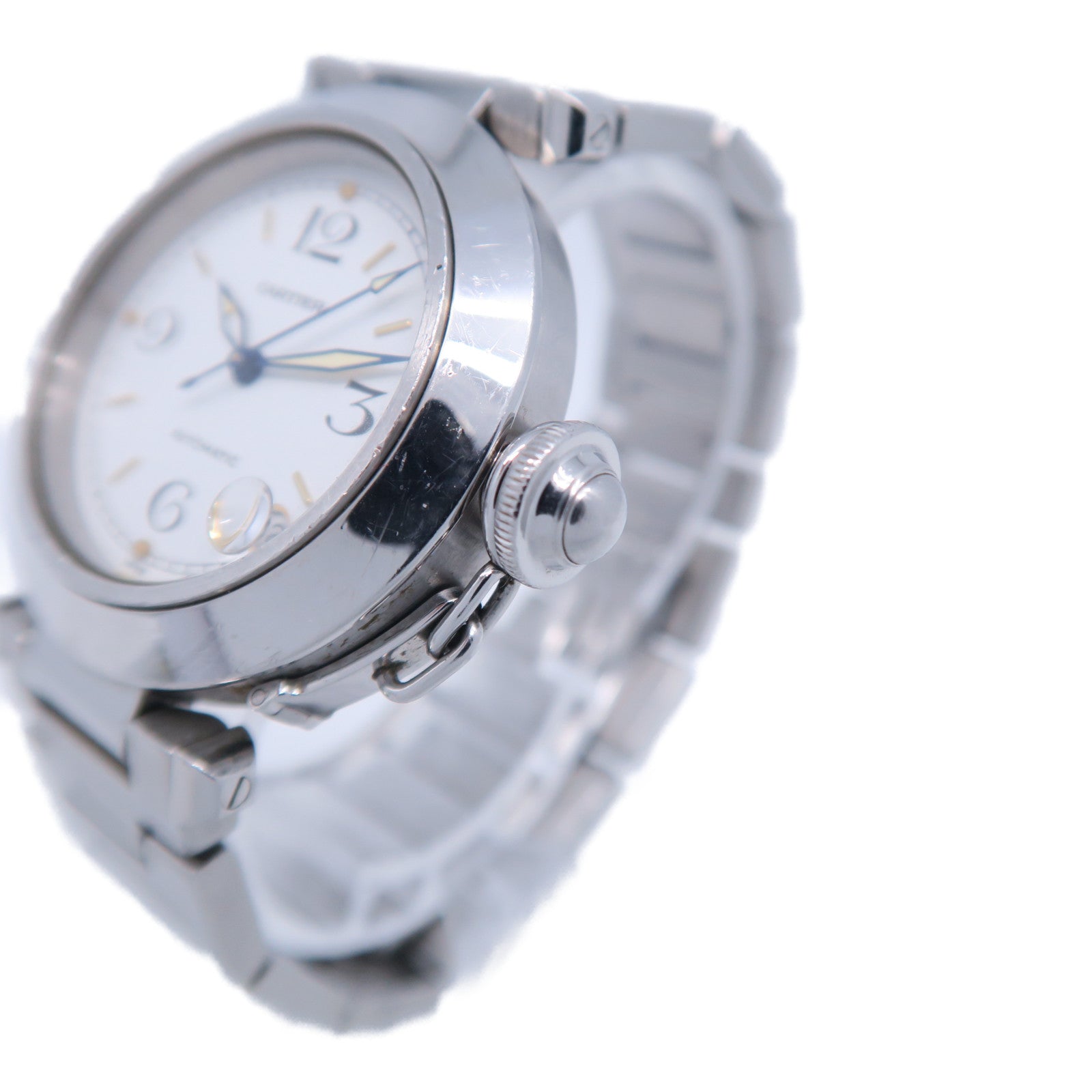 CARTIER Pasha C不鏽鋼手錶自動機芯白色