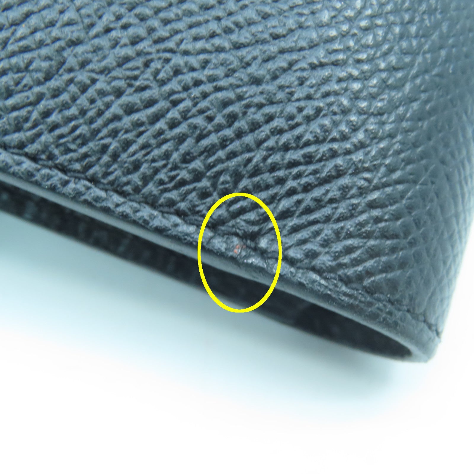 HERMES Epsom Leather Kelly Wallet Gold Buckle Wallet Black