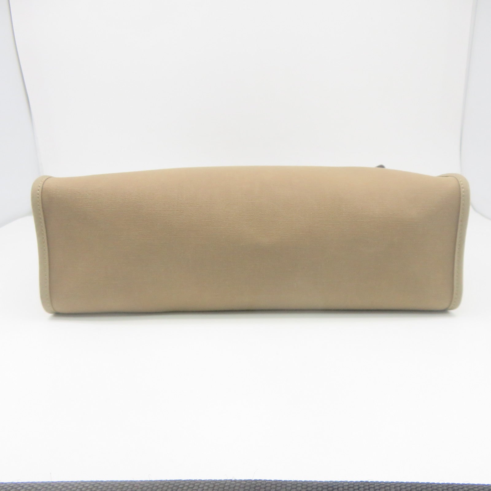 HERMES 【激減優惠】帆布Herbag PM銀扣手挽肩背兩用袋Etoupe大象灰