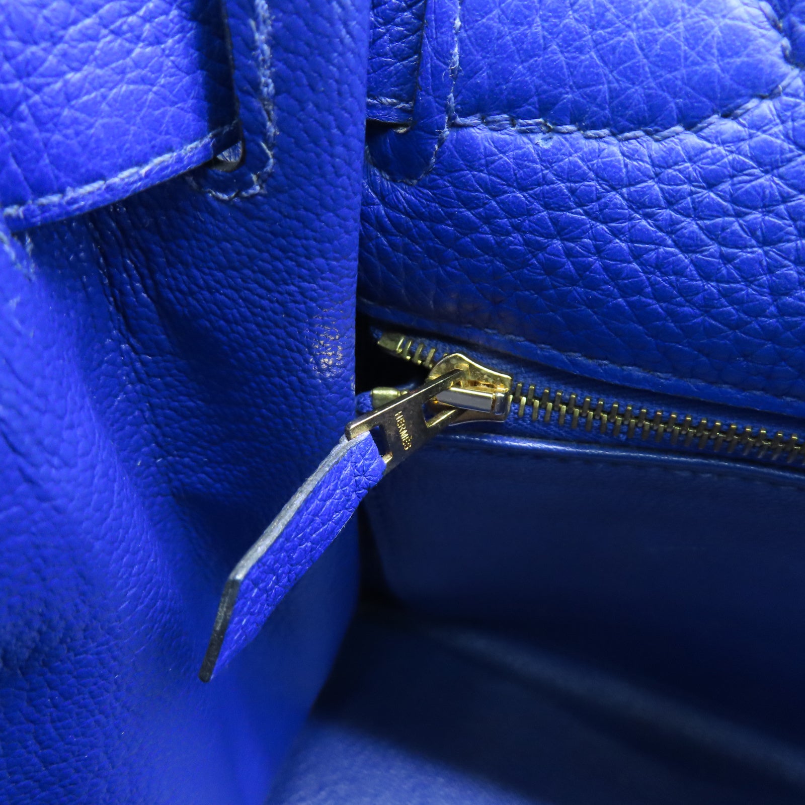 HERMES Taurillon Clemence皮革Kelly 28手挽袋蓝色