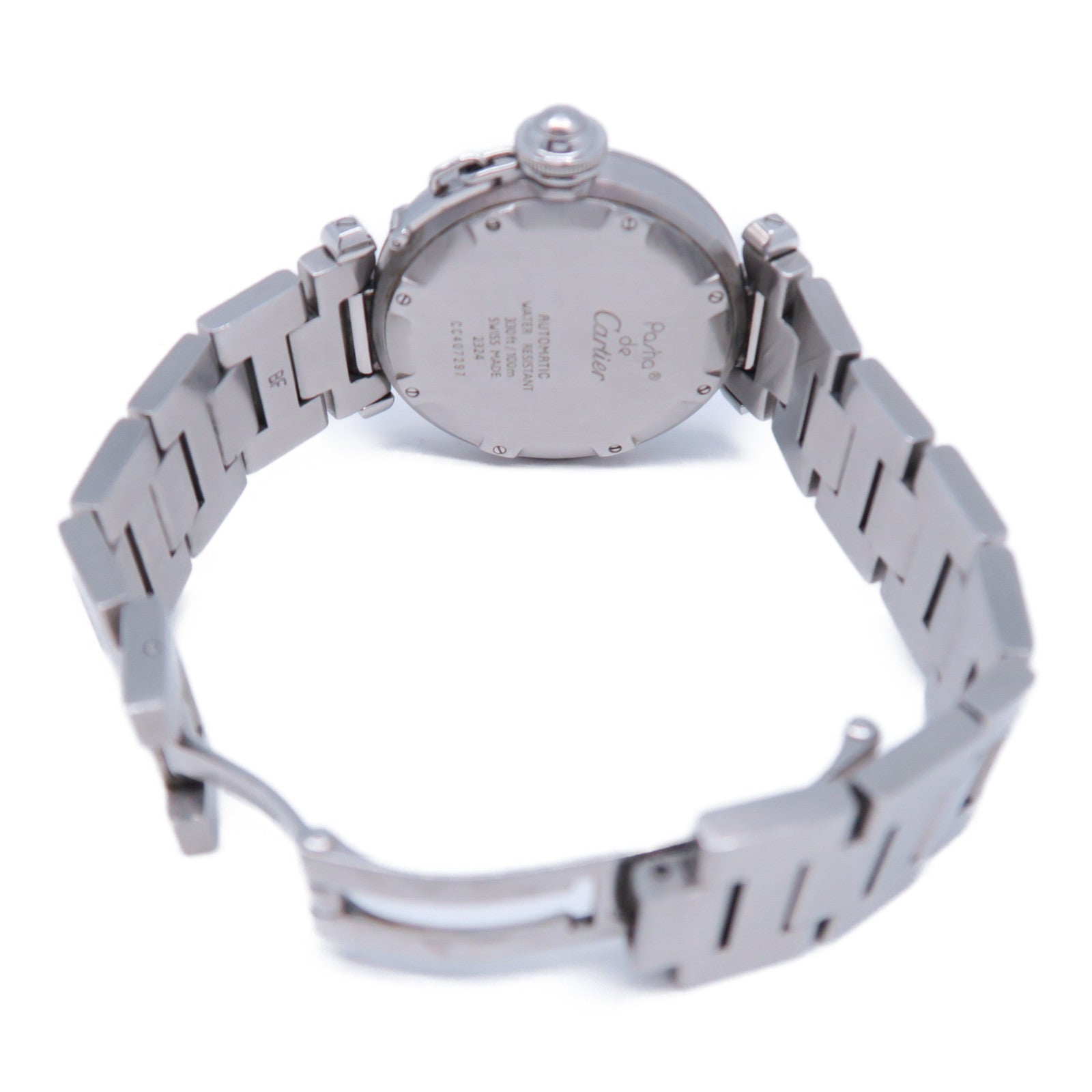 CARTIER Pasha C不鏽鋼手錶自動機芯白色