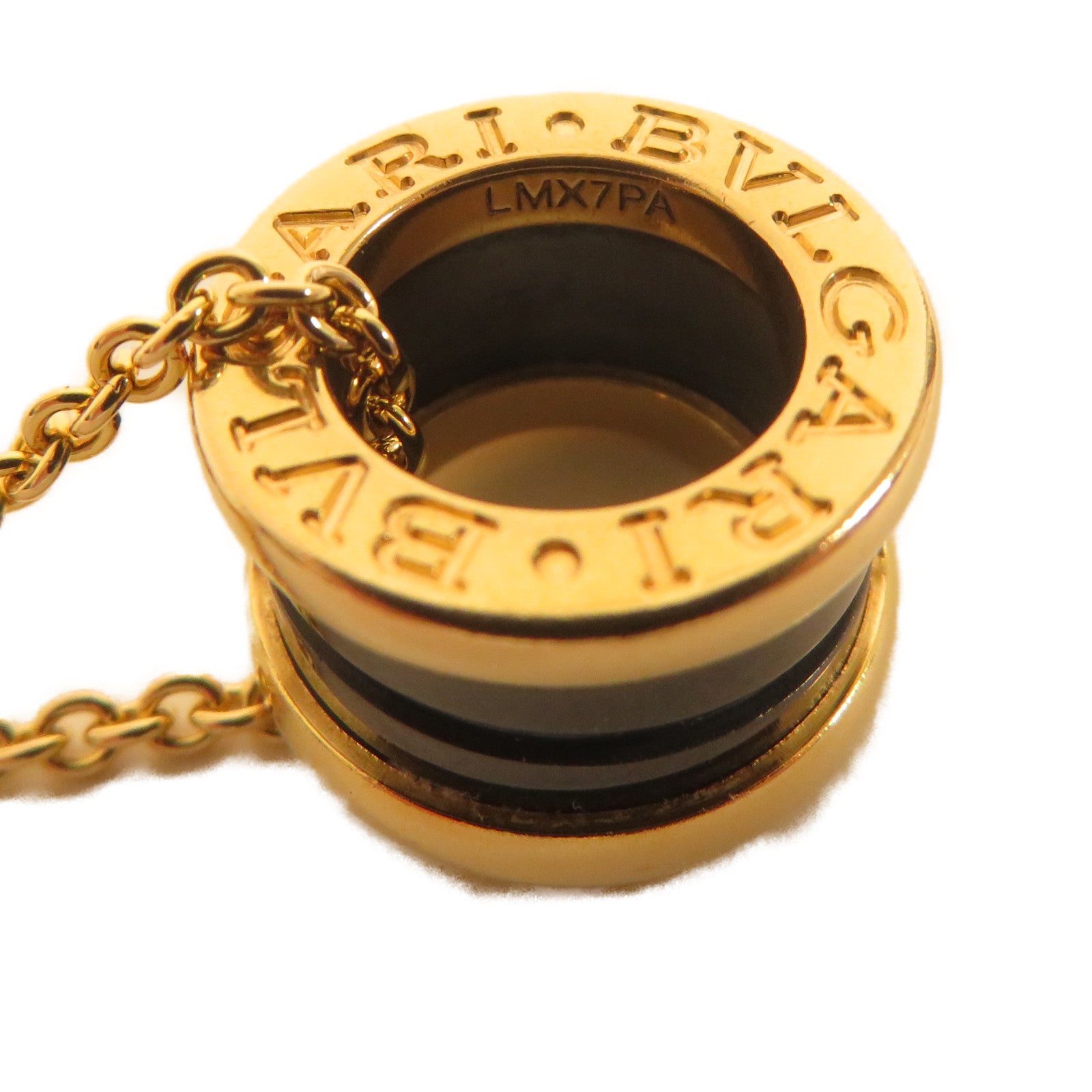 BVLGARI 18K玫瑰金B-zero1 Necklace項鍊黑色