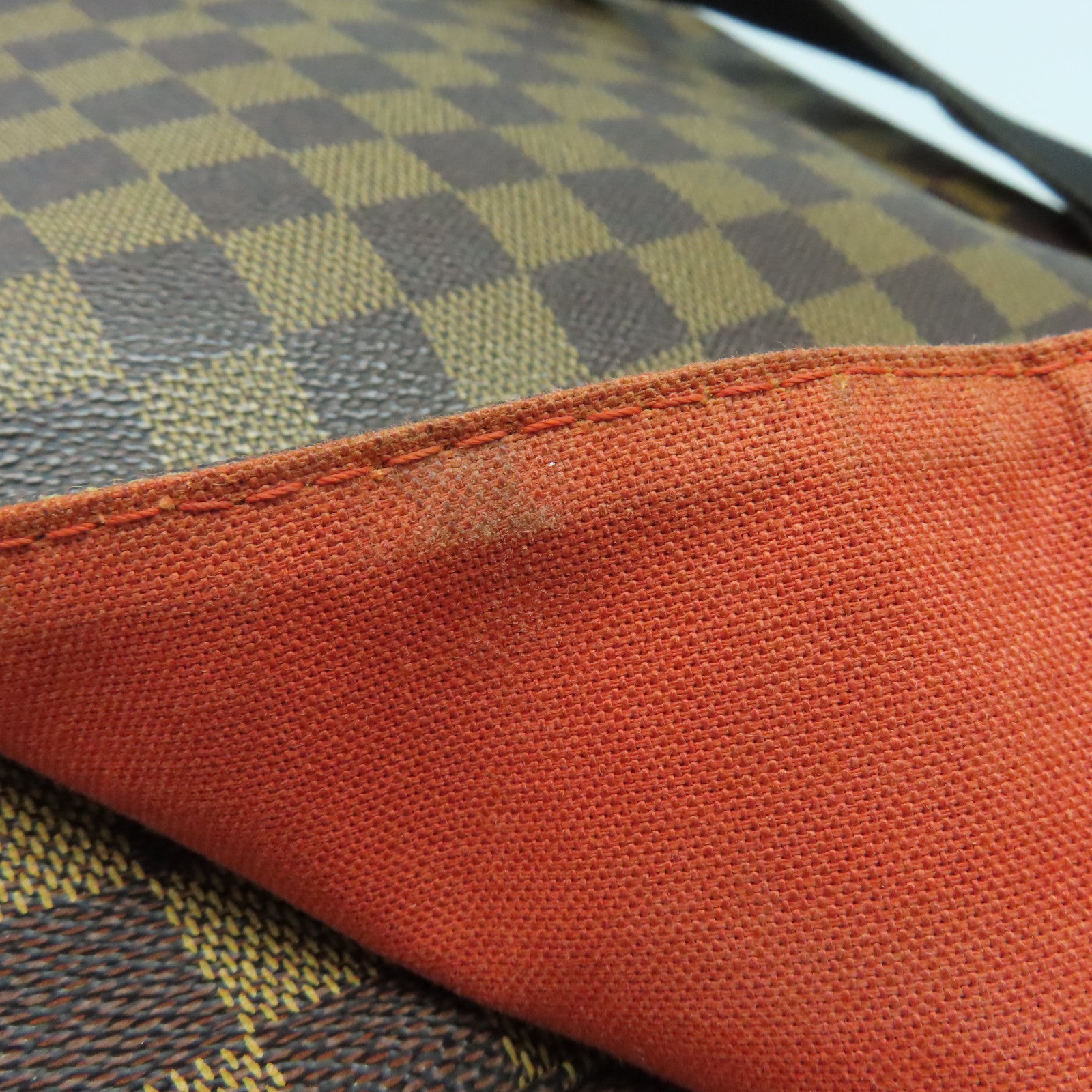 LOUIS VUITTON Damier Naviglio金扣肩背袋啡色