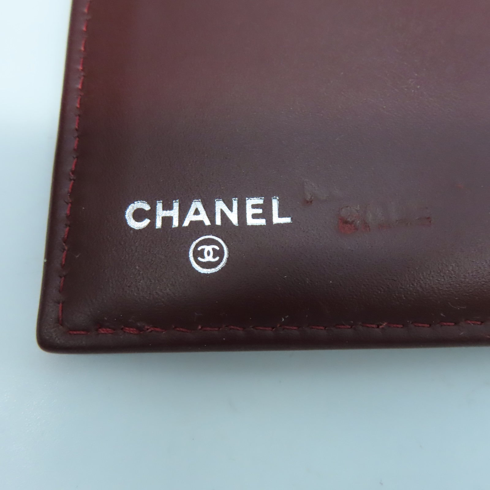 CHANEL 【激減優惠】菱格牛皮皮革Wallet銀扣長錢包紅色