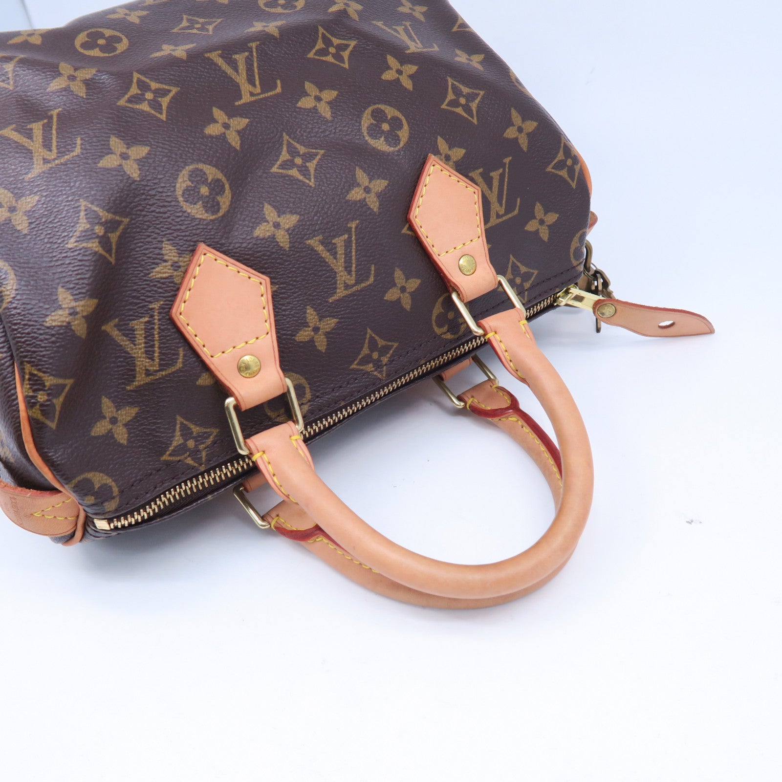 LOUIS VUITTON Monogram Speedy 25金扣手挽袋啡色