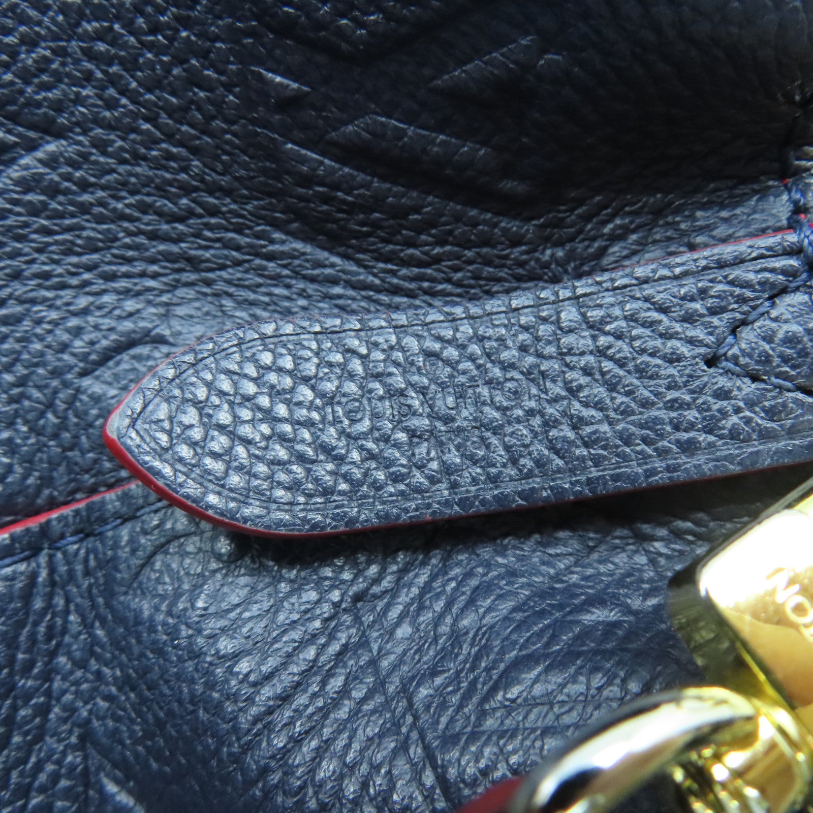 LOUIS VUITTON Monogram Empreinte Neo Noe MM金扣手挽肩背兩用袋藍色