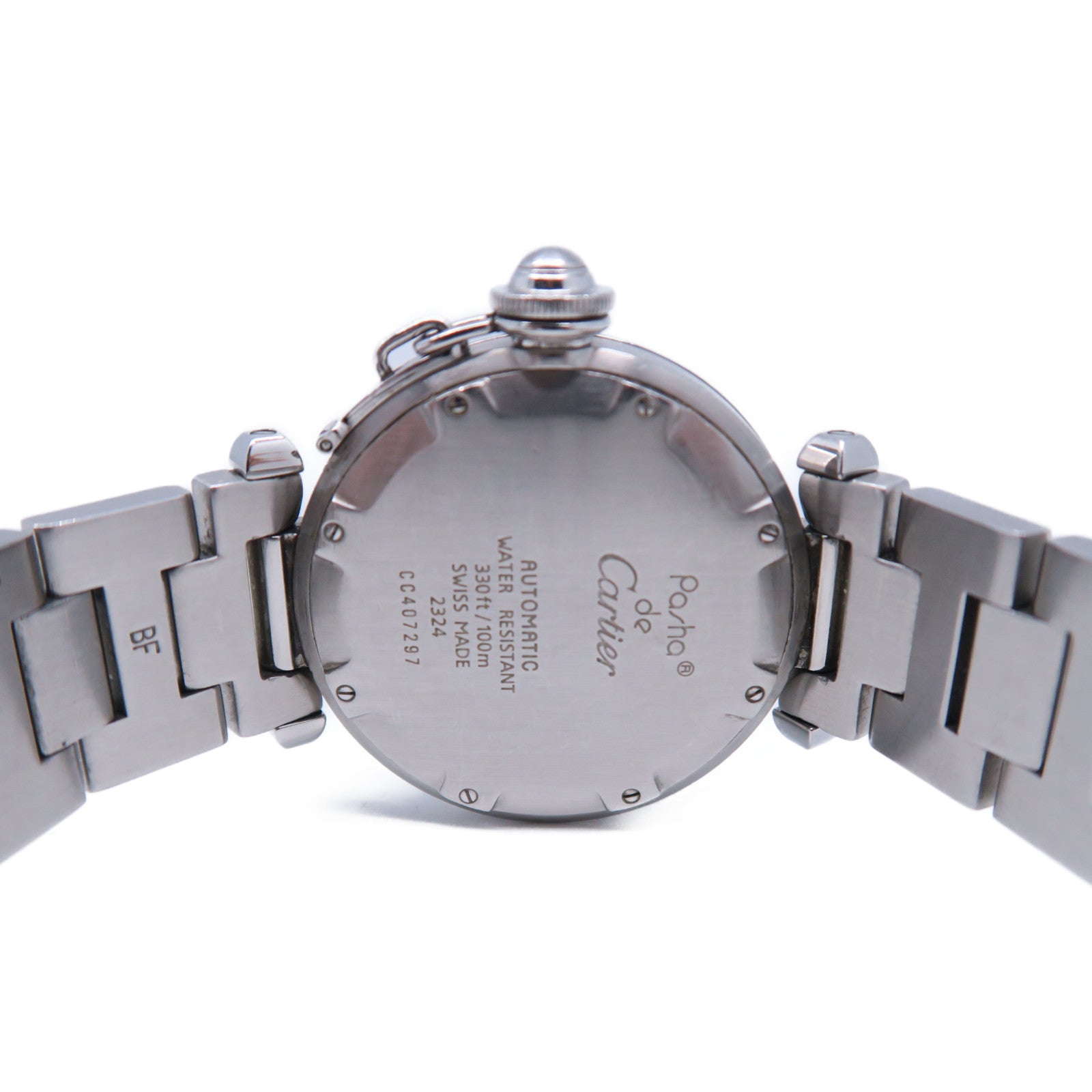CARTIER Pasha C不鏽鋼手錶自動機芯白色